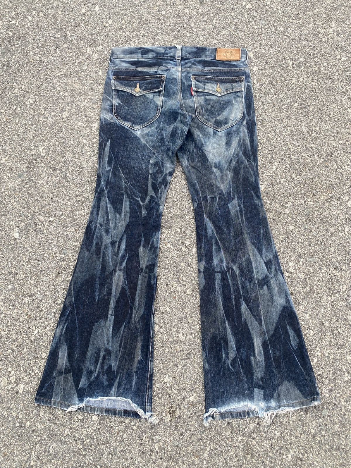 Tornado Mart Rare SAMPLE Tornado Mart Flare Diamond Cut Acid Wash Size US 33 - 5 Thumbnail