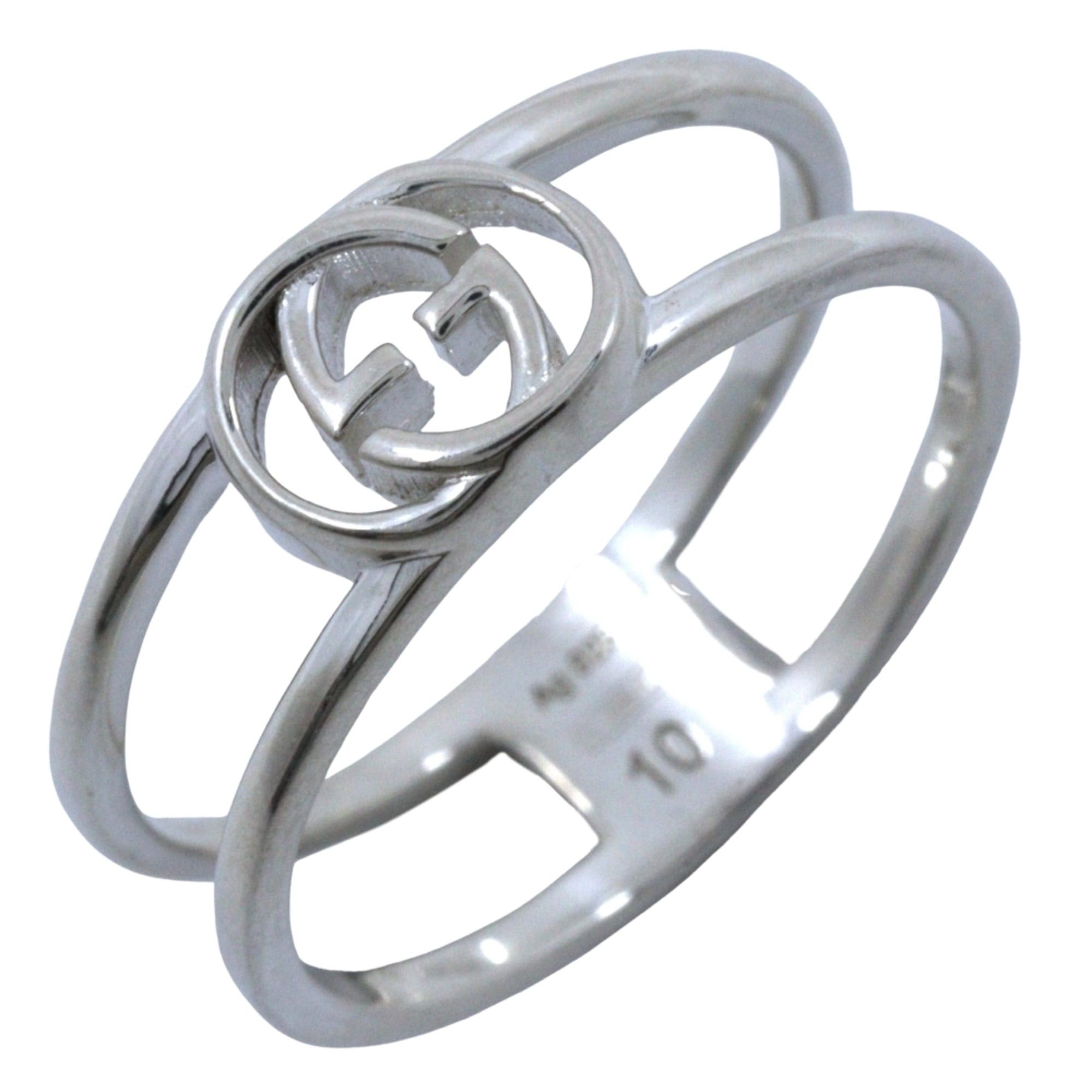 Gucci Gucci Interlocking GG Ring, Size 9.5, Sterling Silver 925, Approx. 1.4g, Women's. Size ONE SIZE - 1 Thumbnail