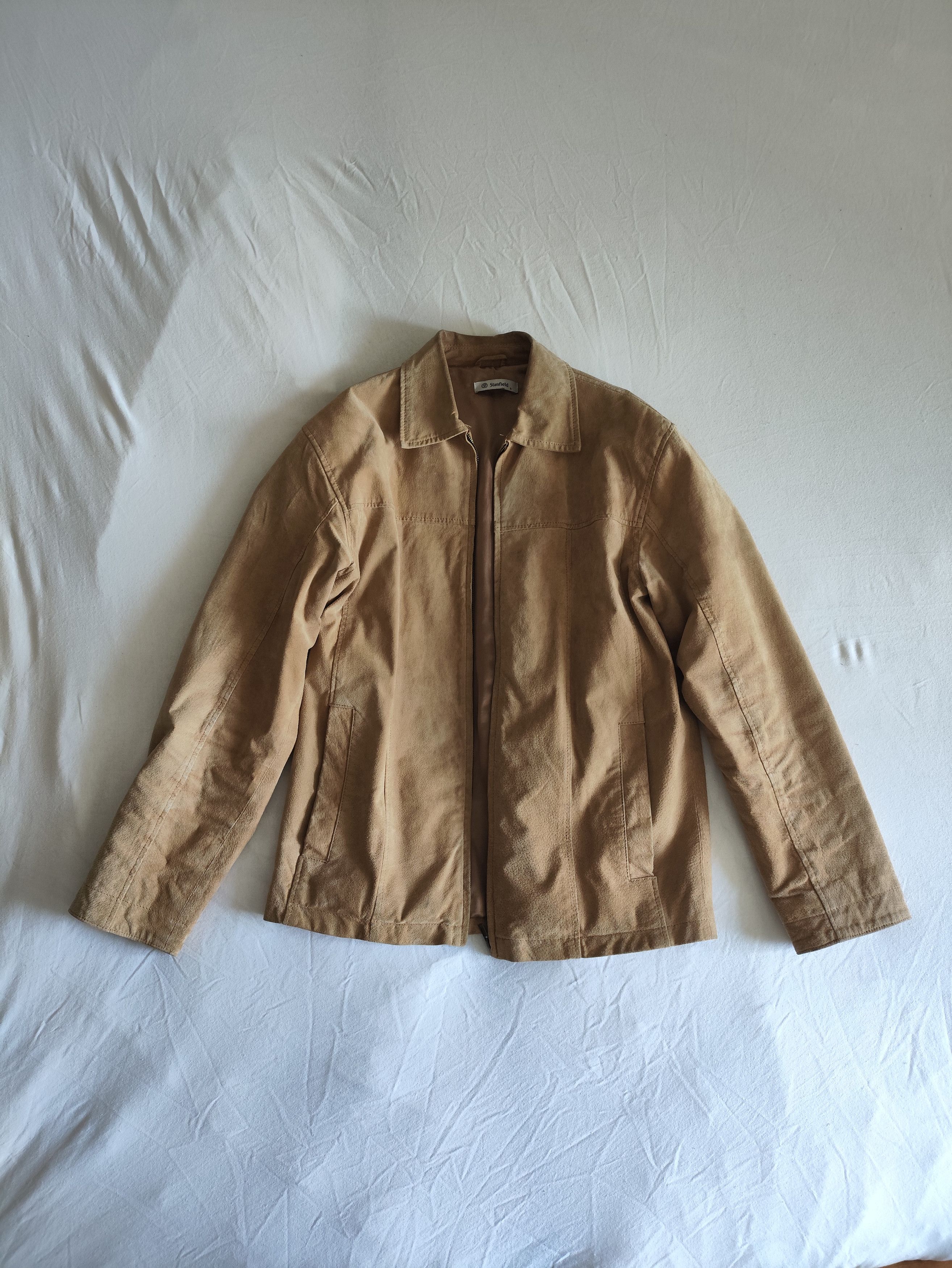 Other Tan Beige Vintage Cowboy Suede Leather jacket Size US S / EU 44-46 / 1 - 1 Thumbnail