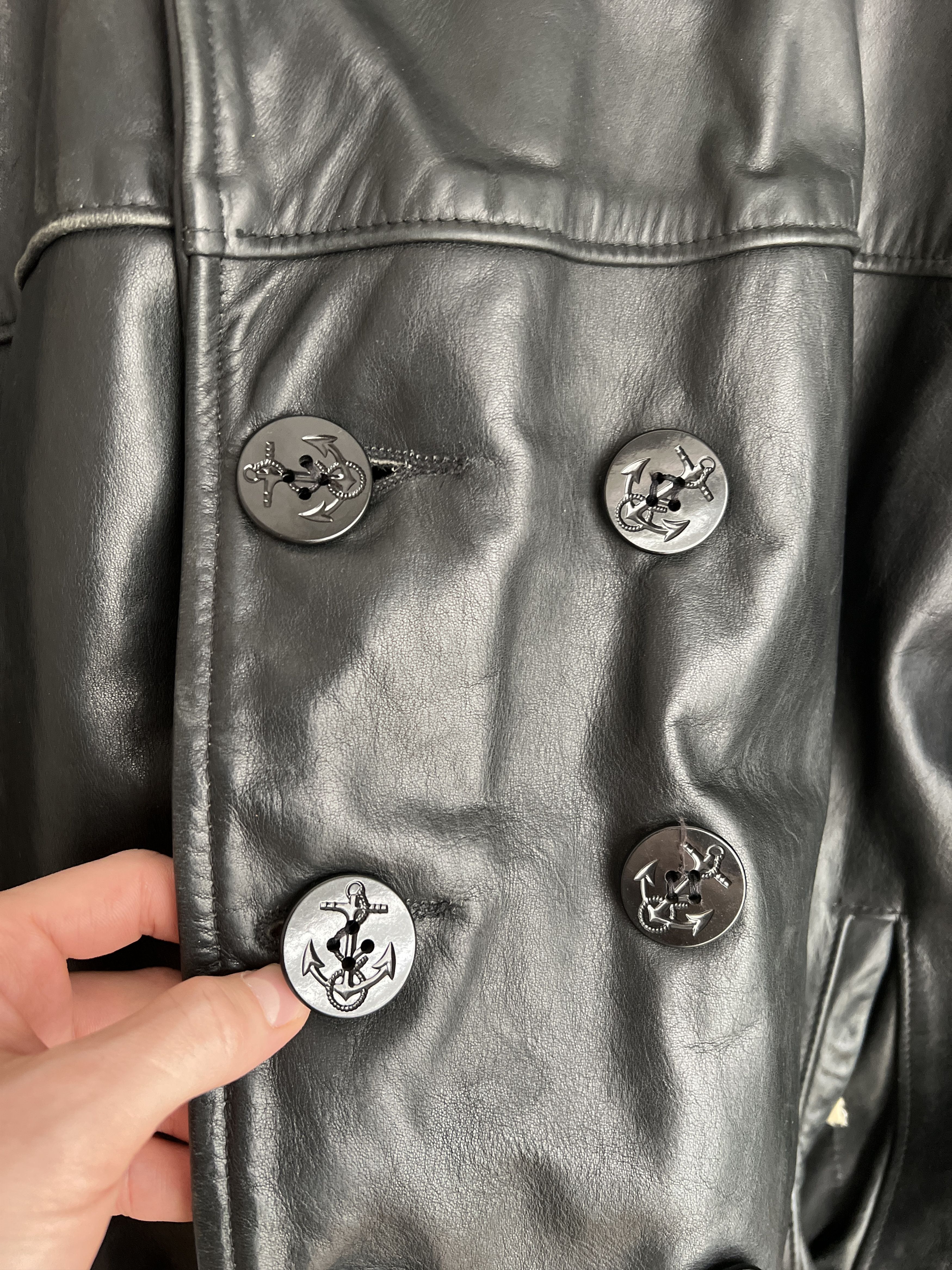 Schott Schott USA 740N PEA Jacket vintage 80s Leather rare coat Size US M / EU 48-50 / 2 - 18 Thumbnail