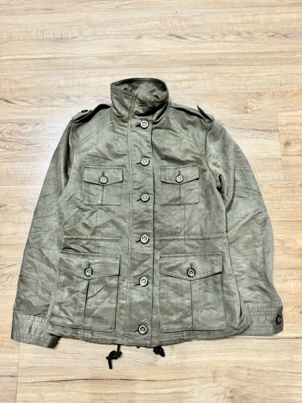 image of Ined By Flandre Minamiaoyama Military Jacket in Green, Women's (Size Medium)