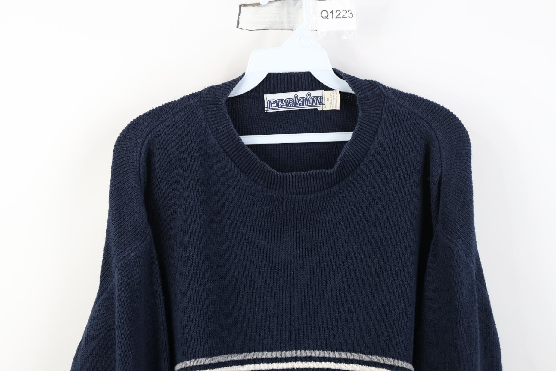 Vintage Vintage 90s Streetwear Ribbed Knit Crewneck Sweater USA Size US M / EU 48-50 / 2 - 2 Thumbnail