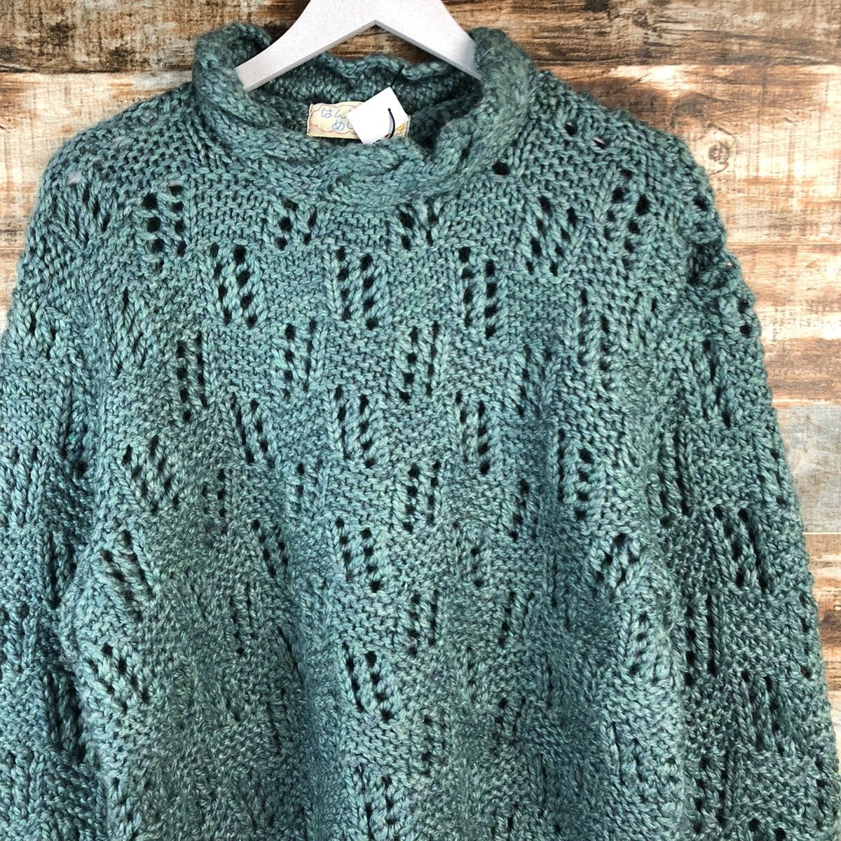Vintage Japanese Brand crochet vintage Green Knitwear #A1947 Size US M / EU 48-50 / 2 - 5 Thumbnail