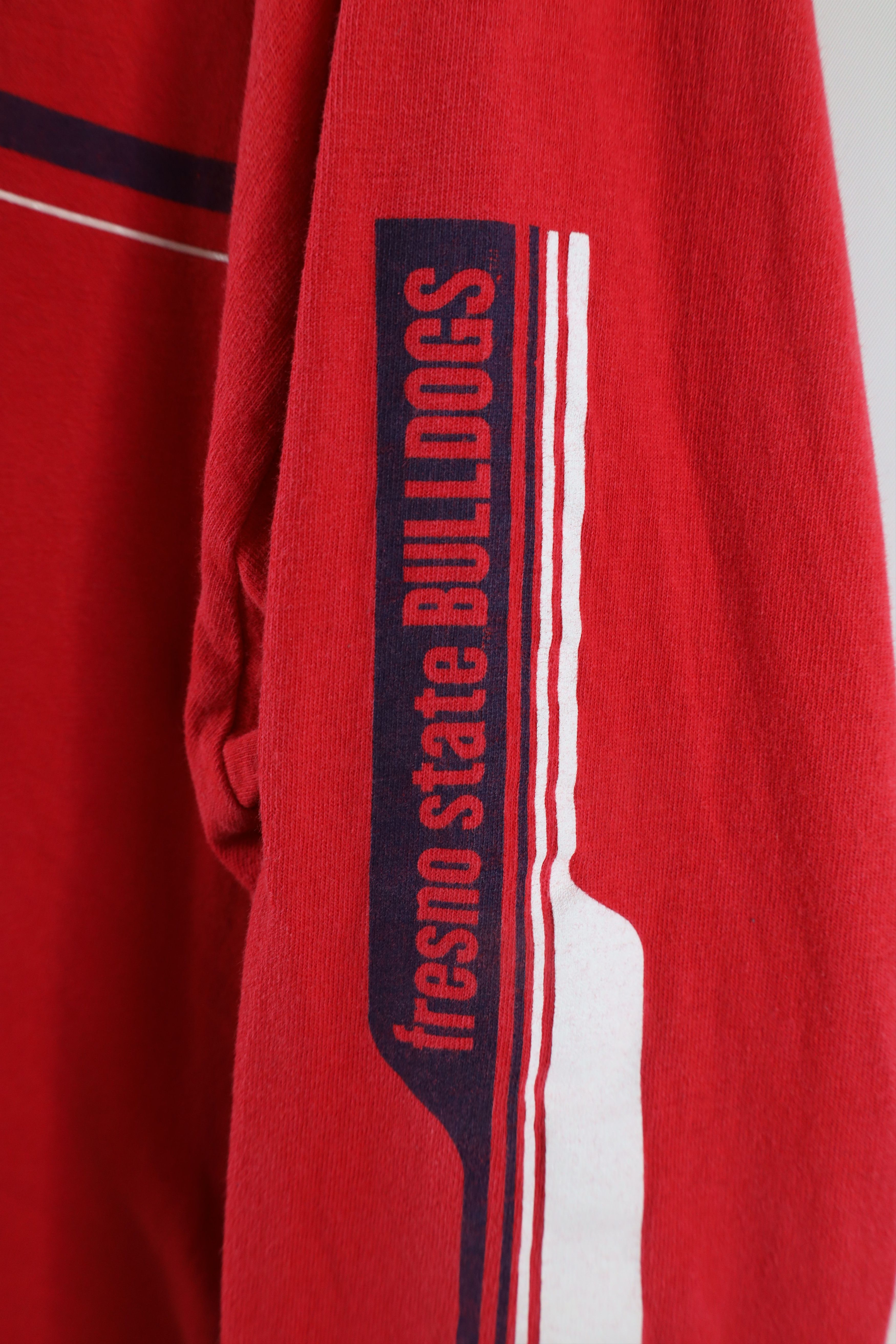 Nike × Vintage Vintage Nike Swoosh Fresno State Long Sleeve T-Shirt Red Size US M / EU 48-50 / 2 - 8 Thumbnail