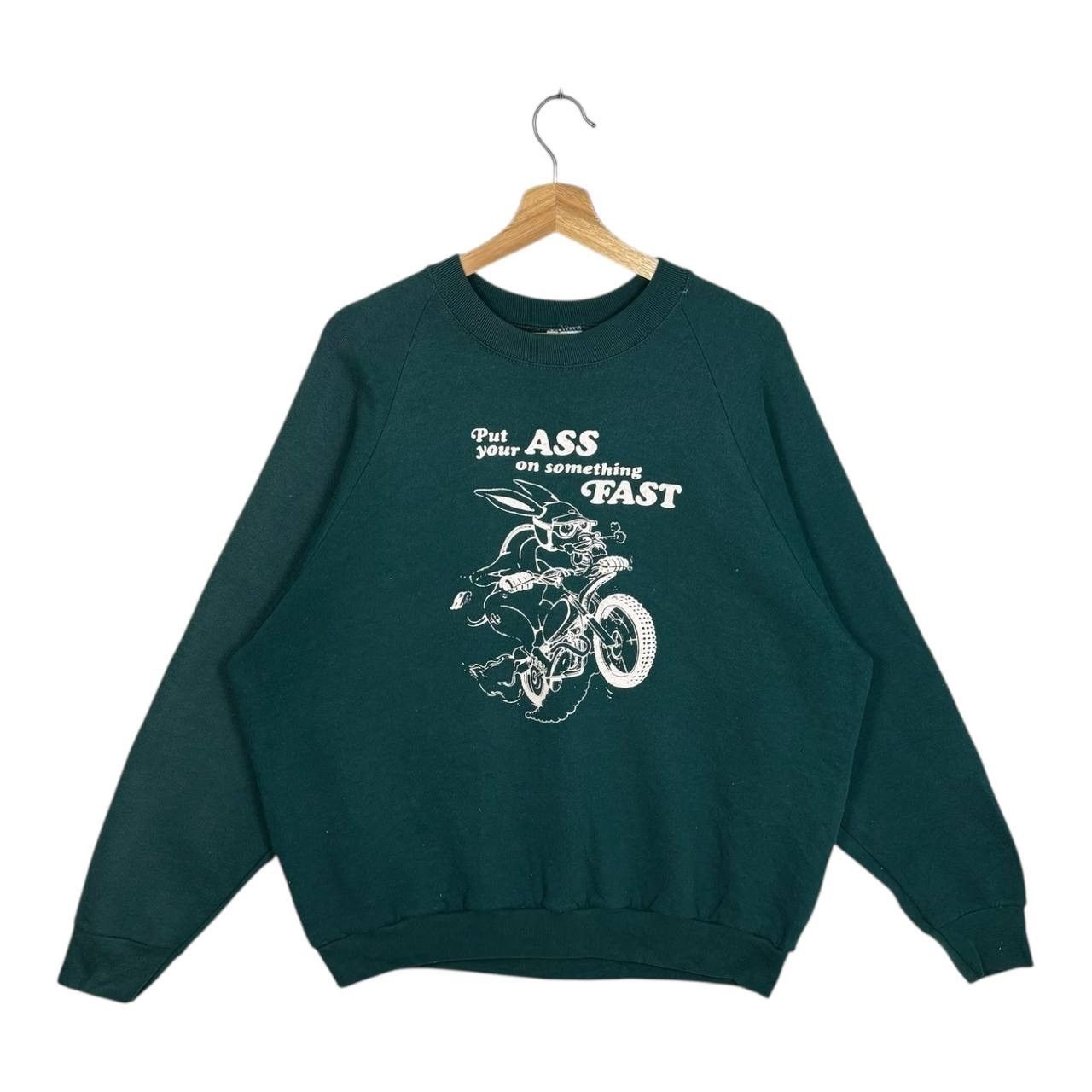 Fruit Of The Loom Vtg 90s FOTL Wording Graphic Sweatshirt XL USA Streetwear Size US XL / EU 56 / 4 - 1 Thumbnail