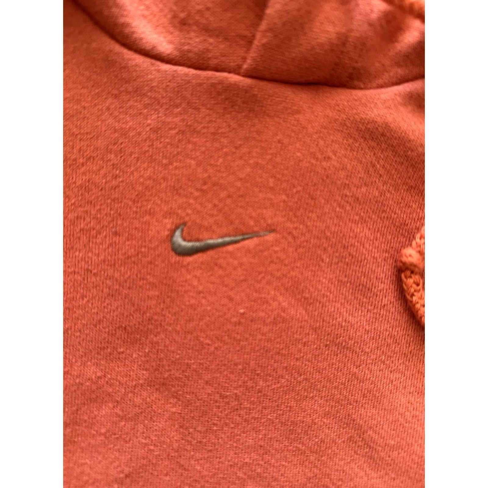 Nike VINTAGE Nike Center Swoosh Pullover Hoodie Mens L Orange 90s Retro Grunge Hip Hop Sports Logo Long Sleeve Drawstring Pocket Heavyweight Size US L / EU 52-54 / 3 - 2 Thumbnail
