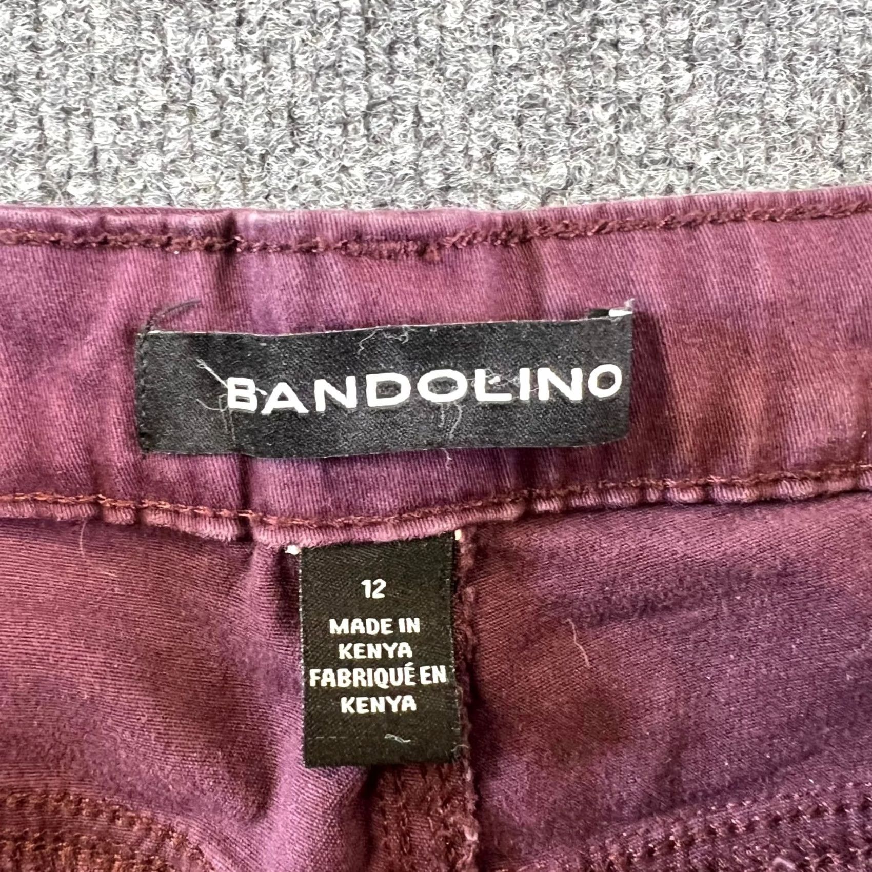 Vintage Bandolino AMY Jeans Women's 12 Burgundy Denim Stretch Straight Leg Streetwear Jeans Size 34" / US 12 / IT 48 - 6 Thumbnail