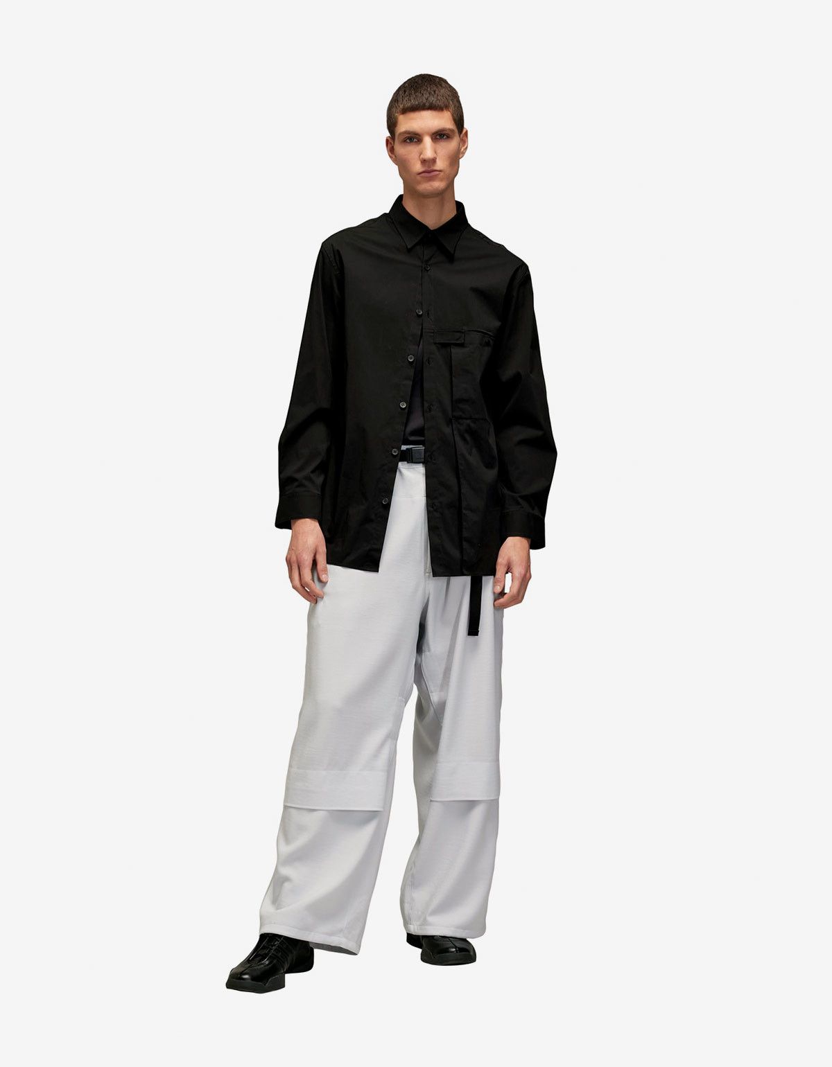 Y-3 Y-3 Black Pleated Pocket Shirt Size US XS / EU 42 / 0 - 9 Thumbnail