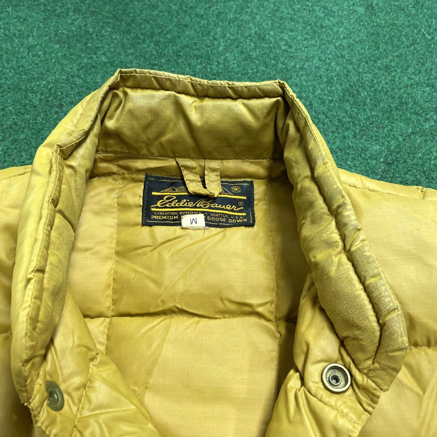 Eddie Bauer VINTAGE Eddie Bauer Jacket Mens M Yellow 70S Quilted Down 3-in-1 Coat USA Size US M / EU 48-50 / 2 - 5 Thumbnail