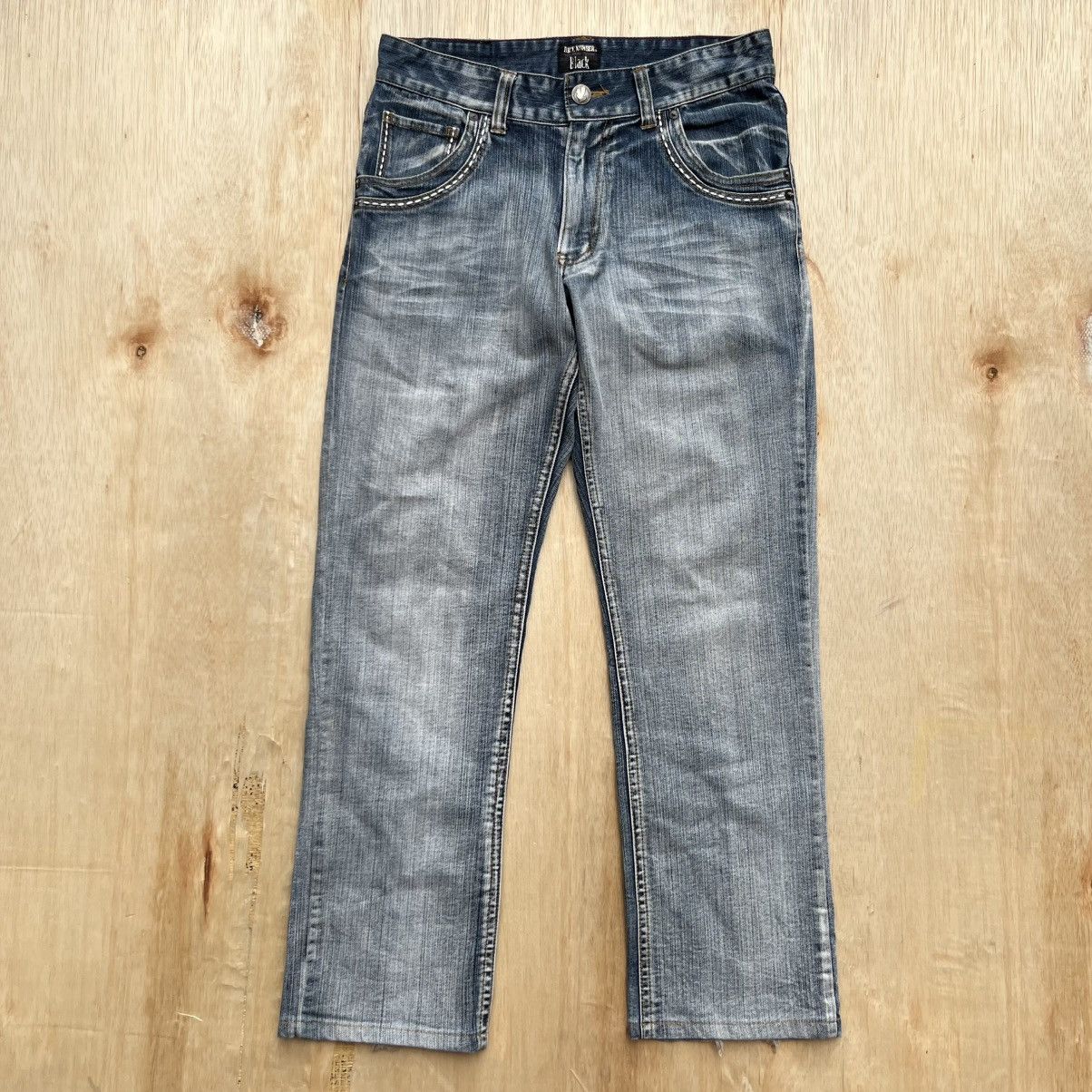 Japanese Brand BLACK by BACK NUMBER DENIM BLUE WASHED STYLE JAPANESE Size US 30 / EU 46 - 7 Thumbnail