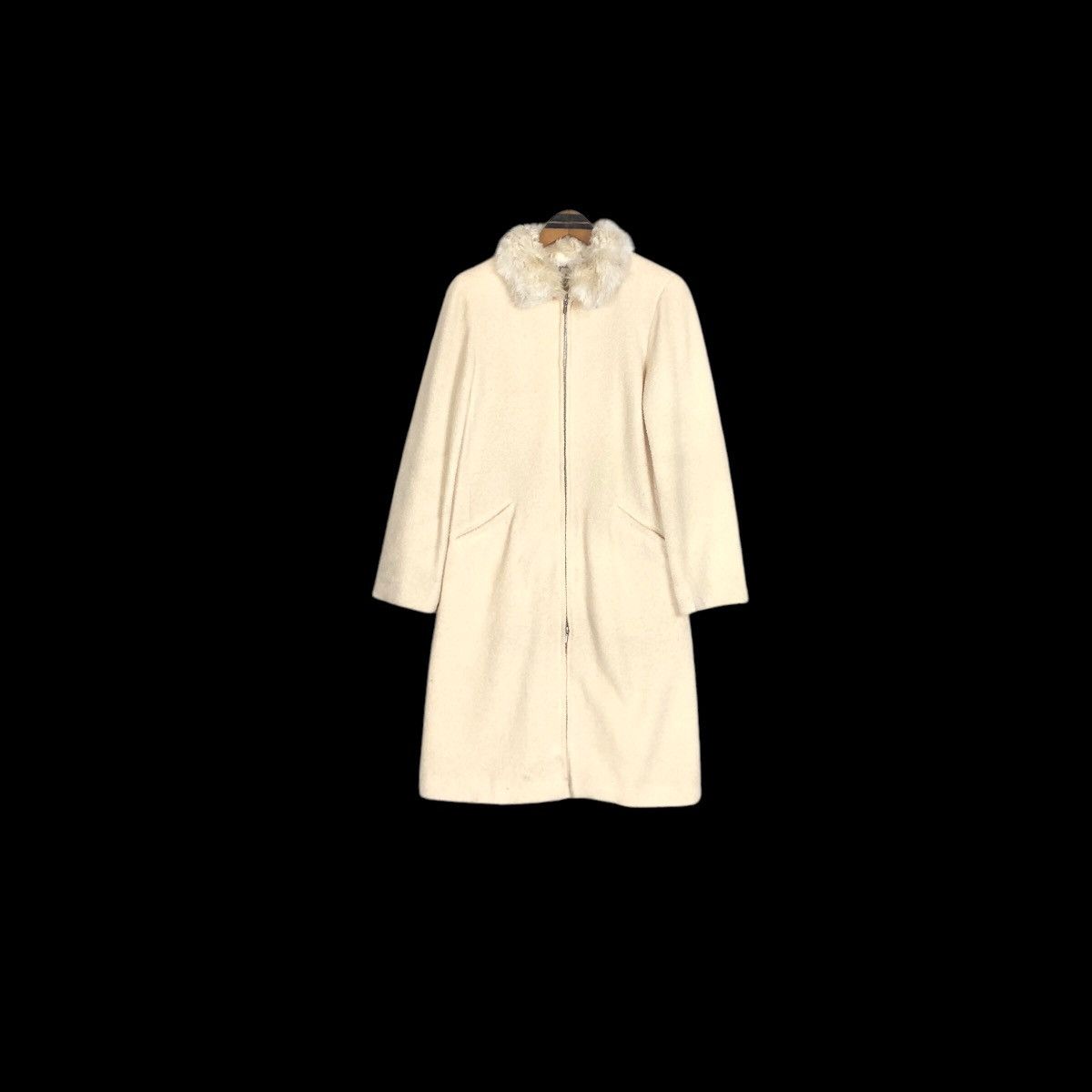 Designer × agnes b. Vintage Agnes B Paris Laine Wool Overcoat Size S / US 4 / IT 40 - 9 Thumbnail
