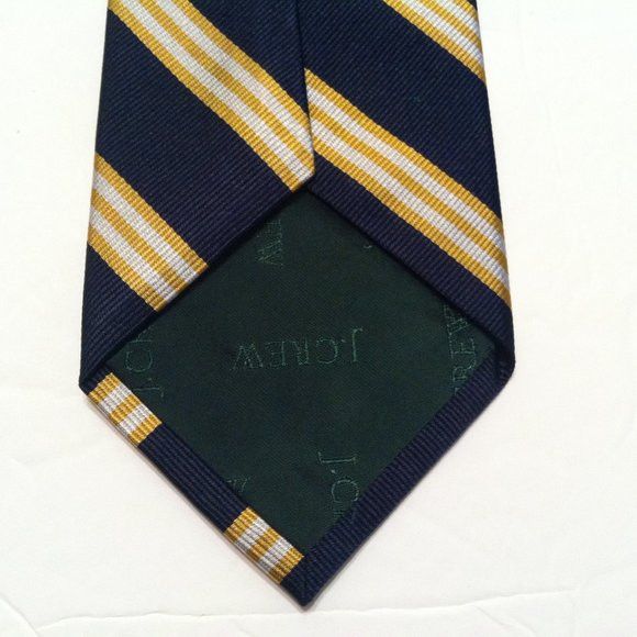 J.Crew J.CREW MEN'S NEW NAVY 100%SILK TIE WIDTH: 3 1/4" Size ONE SIZE - 6 Thumbnail