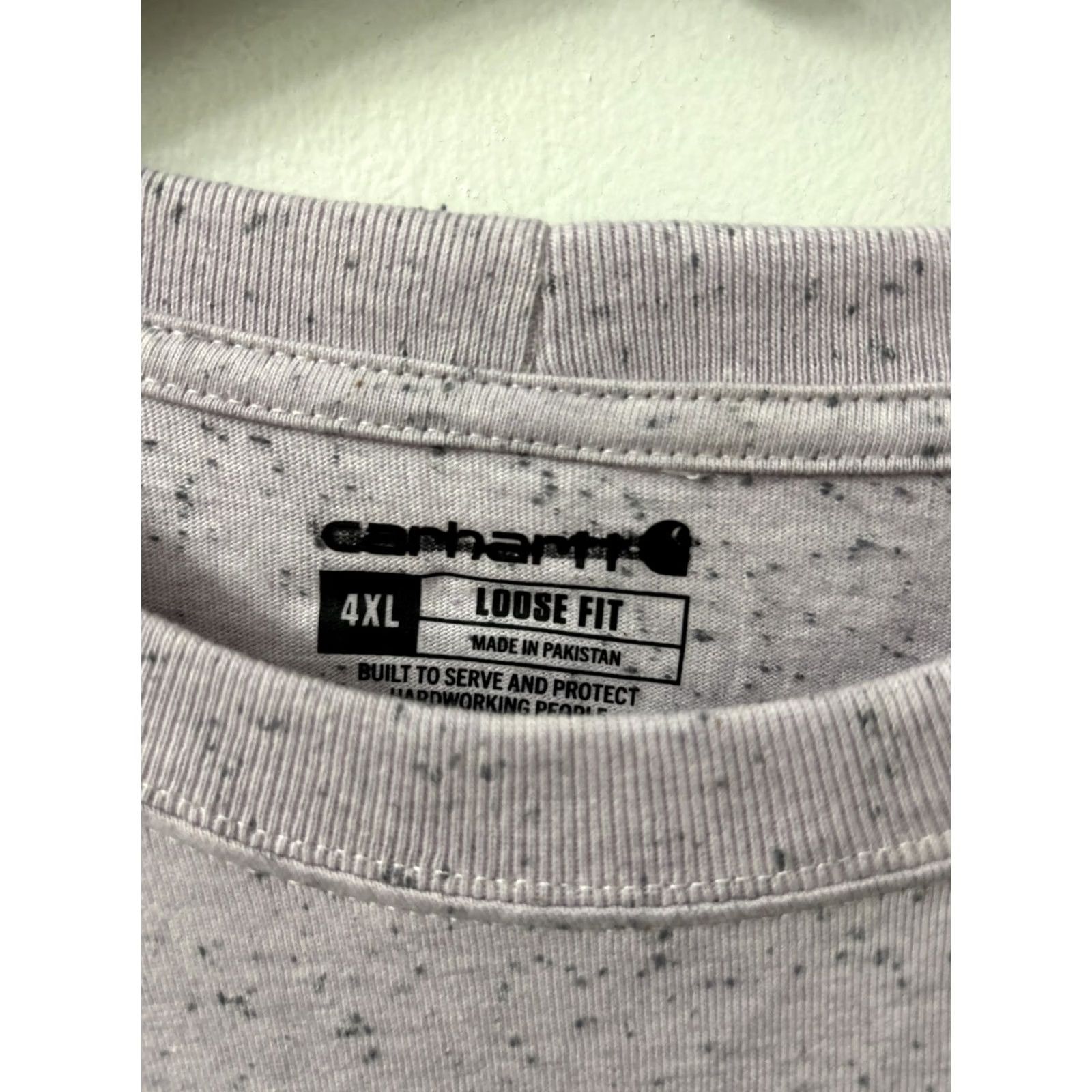 Carhartt Carhartt Shirt Mens 4XL Purple Loose Fit Speckled Pocket Heavyweight S/S K87 V39 Size US XXL / EU 58 / 5 - 5 Thumbnail