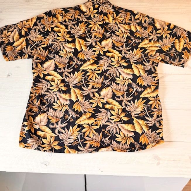Pierre Cardin Pierre Cardin Mens XL Hawaiian Shirt Brown Leaf Print Short Sleeve Button-Up Size US XL / EU 56 / 4 - 5 Thumbnail