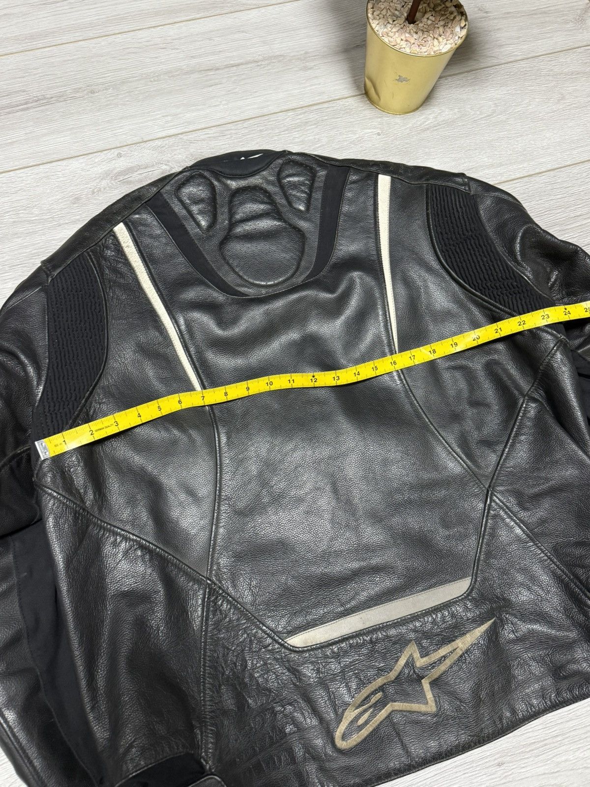 Alpinestars Alpinestars black leather racing jacket protection big logo Size US M / EU 48-50 / 2 - 6 Thumbnail