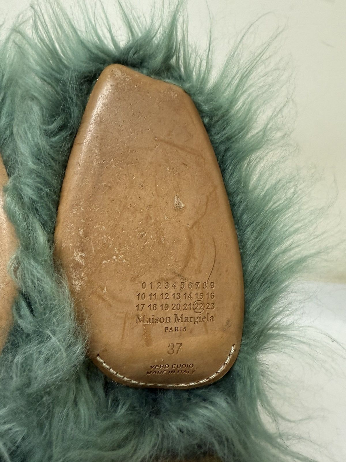 Maison Margiela MAISON MARGIELA Pre-owned Green Faux Fur Mules & Clogs Size US 6 / IT 36 - 4 Thumbnail