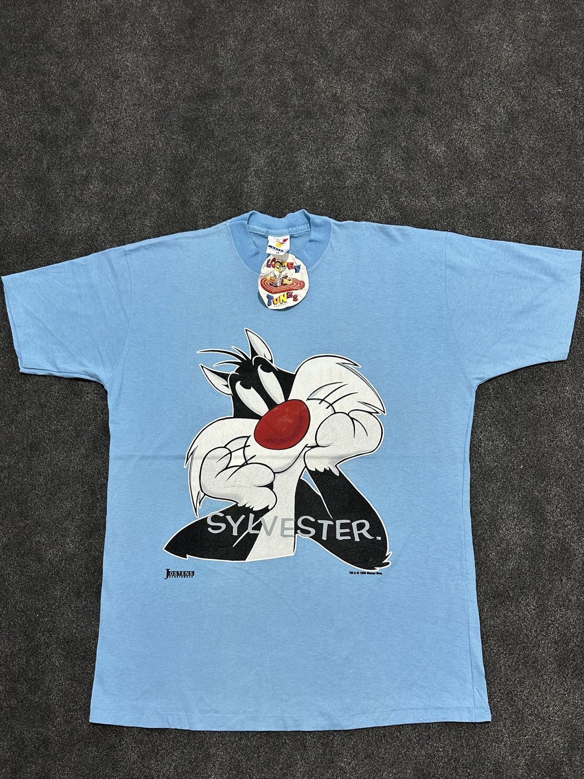 Warner Bros Vintage 90s Deadstock Looney Tunes Sylvester Cat T-Shirt Size US L / EU 52-54 / 3 - 2 Thumbnail