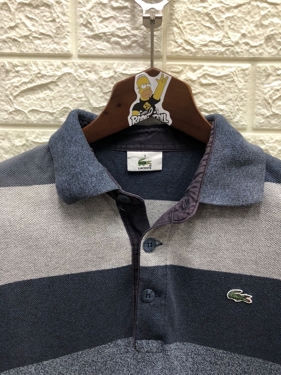 Lacoste Vintage Lacoste polo long sleeve made in japan retro rare Size US L / EU 52-54 / 3 - 7 Thumbnail