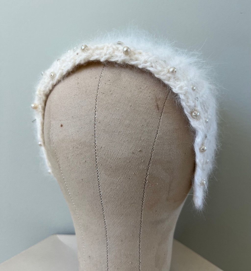 Vintage Handmade Infant Cashmere Crochet Beanie Cap Hat Newborn mint Size ONE SIZE - 3 Thumbnail