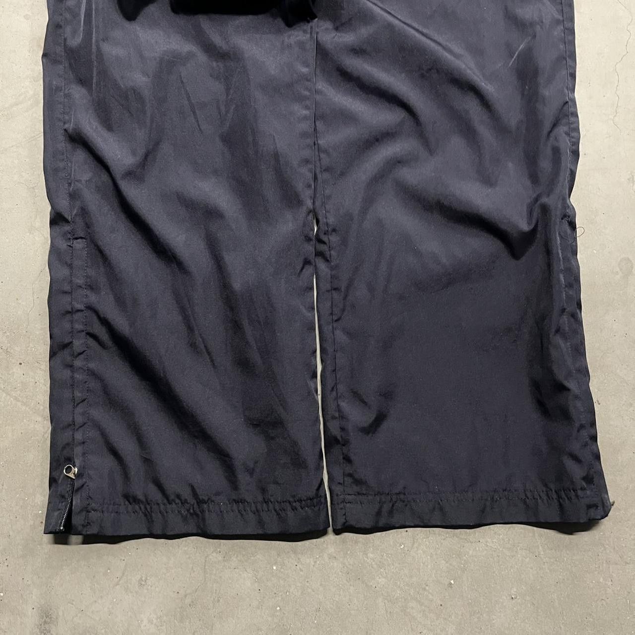 Vintage Vintage Y2K/2000s Baggy Fit Navy Blue Track Pants with pockets and leg zippers! Size US 30 / EU 46 - 3 Thumbnail