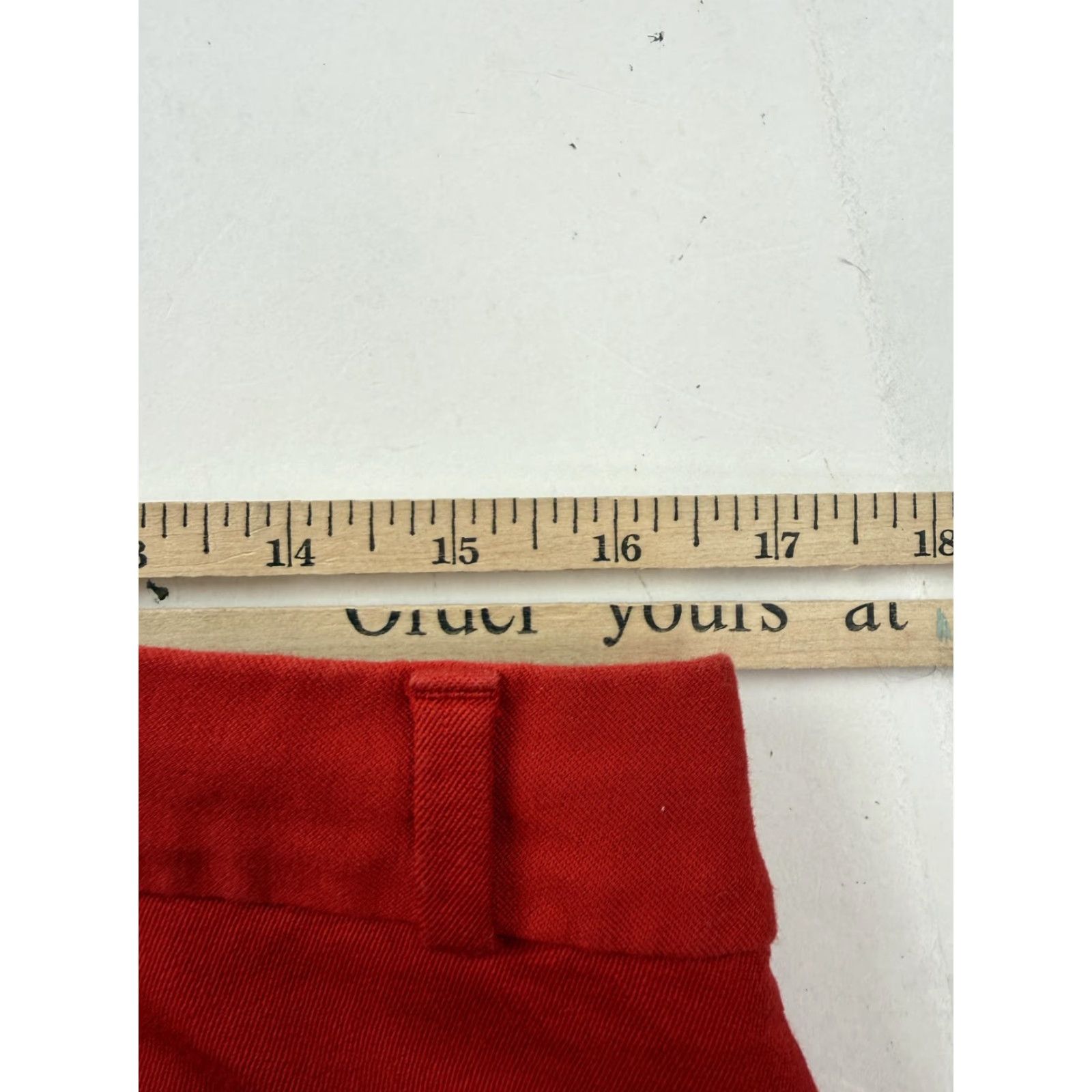 Banana Republic Banana Republic Sloan Dress Pants Womens 14S Red Cropped Stretch Twill Work Dress Pants Slim Pockets Solid 14S Womens Size 36" / US 14 / IT 50 - 6 Thumbnail