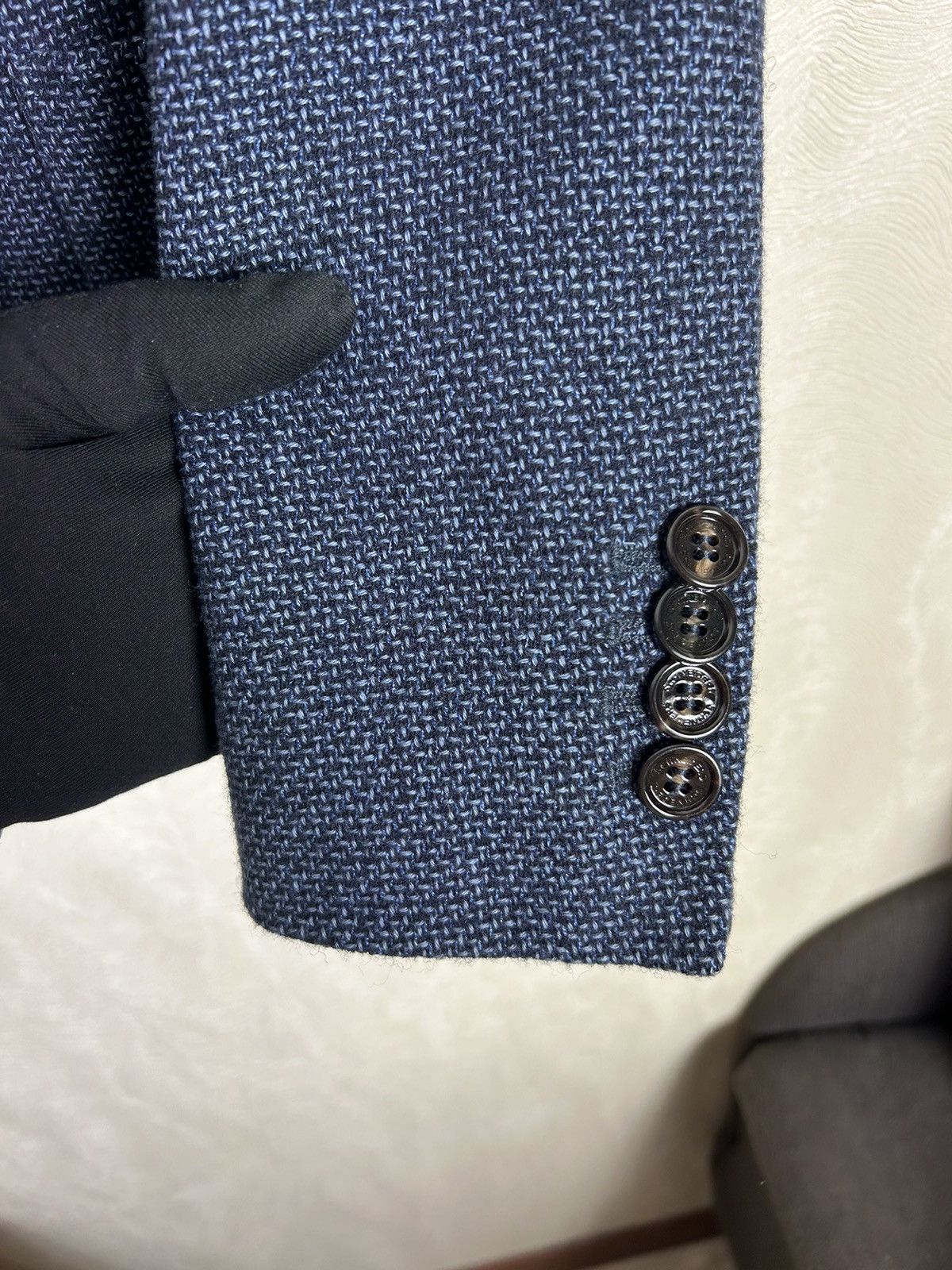 Designer × Schneiders Schneiders Salzburg Womens Navy Wool Tweed Blazer Jacket Size M / US 6-8 / IT 42-44 - 6 Thumbnail