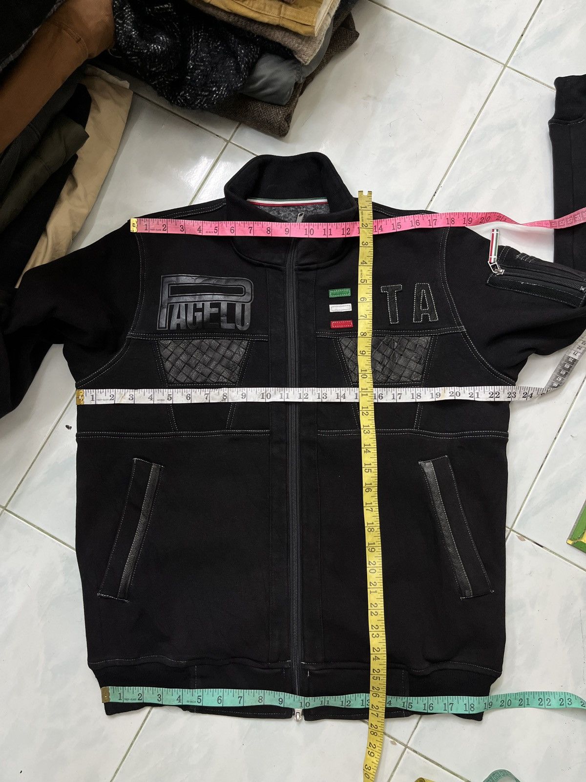Japanese Brand 🔥🔥🔥STEALS PAGELO ITALY LEATHER TRIM JACKET Size US L / EU 52-54 / 3 - 18 Thumbnail