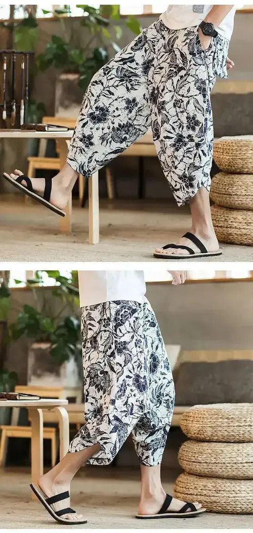 Designer Hajaruku Cotton Linen Pants Size US 32 / EU 48 - 4 Thumbnail