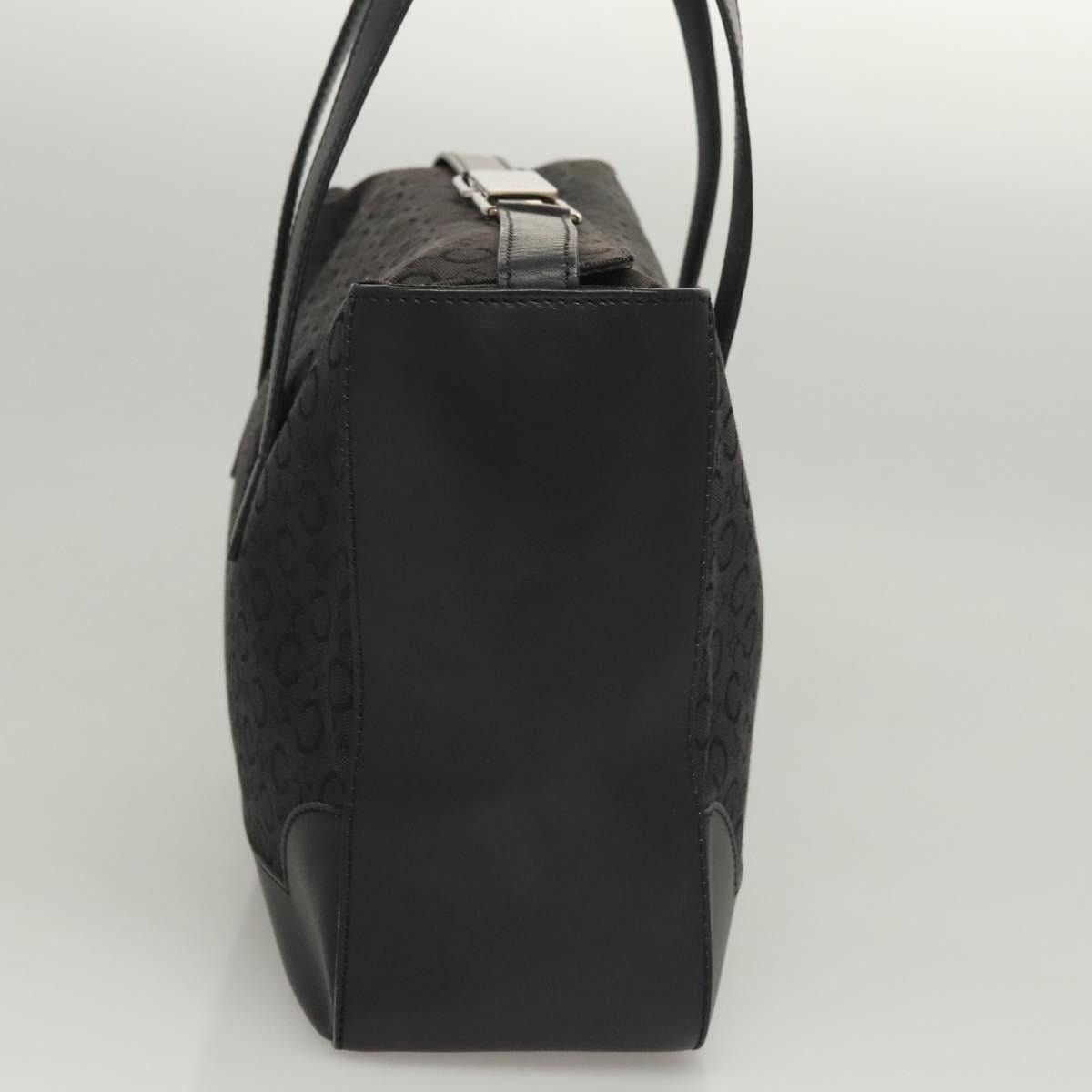 Celine CELINE C Macadam Canvas Hand Bag Black Silver Size ONE SIZE - 4 Thumbnail