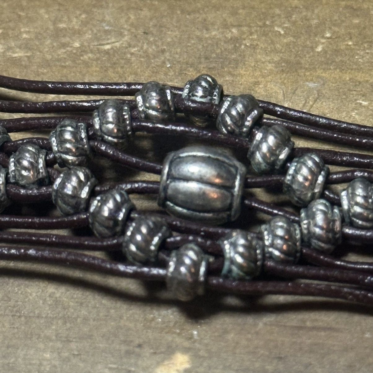 Other Woven silver bead geometric multi cord bracelet Size ONE SIZE - 5 Thumbnail
