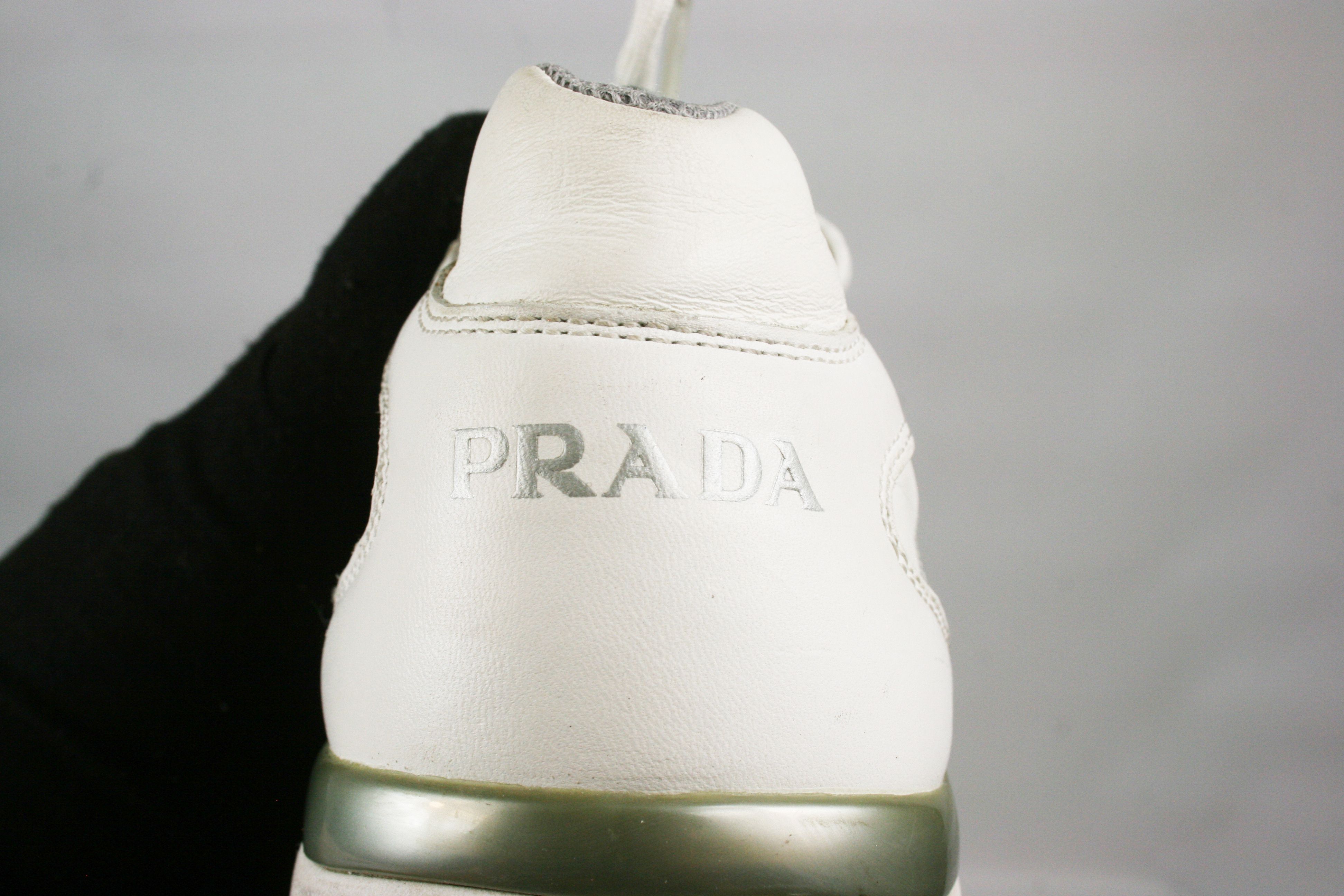 Prada Sport Red Tab Leather Sneakers Size US 7 / EU 40 - 9 Thumbnail