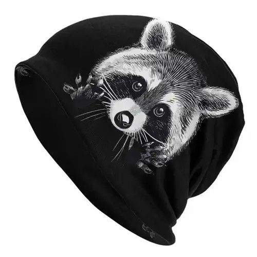Designer Cute Raccoon Beanie Size ONE SIZE - 4 Thumbnail