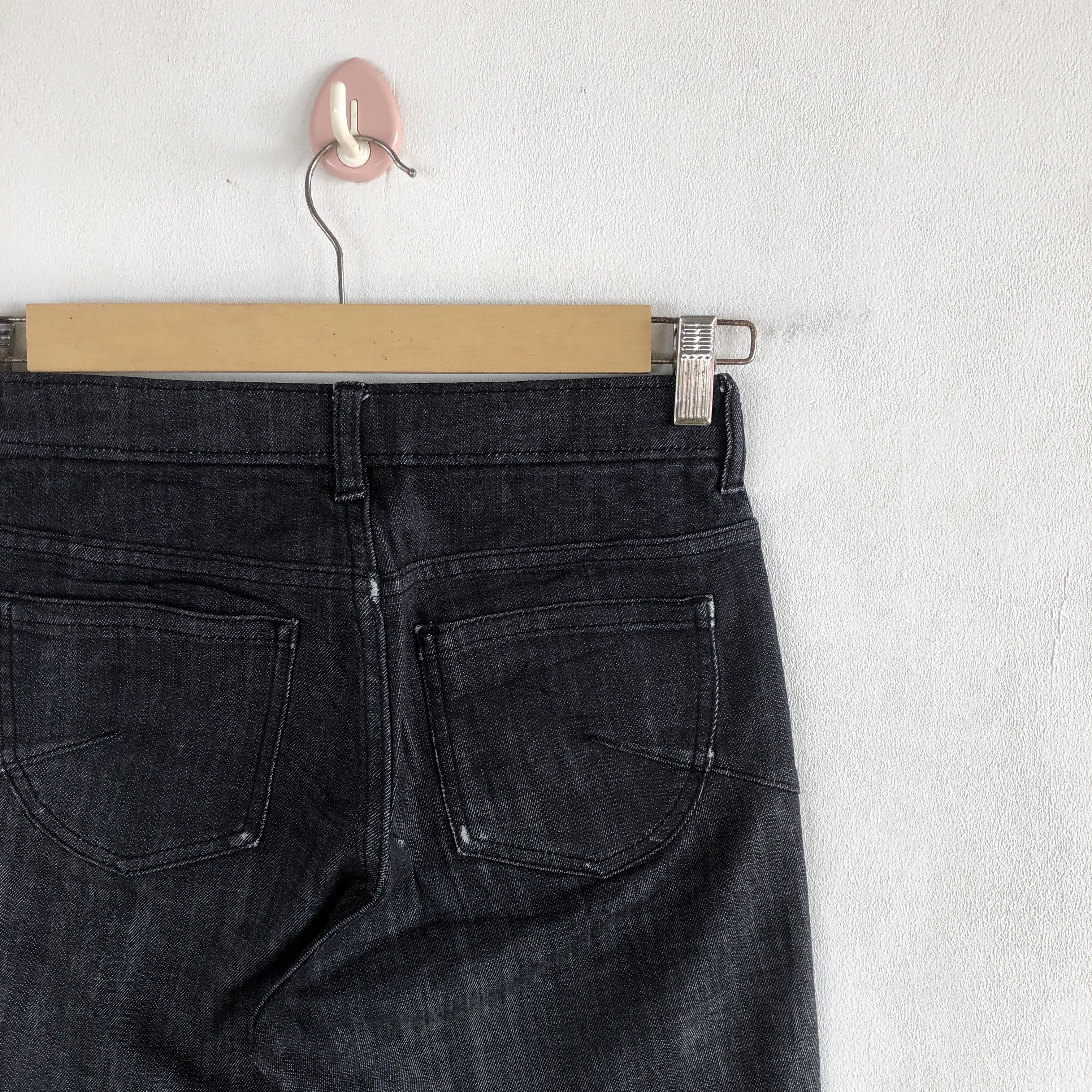 Japanese Brand Japanese Flare Jeans Super Black Bootcut Denim Pants Size 24" / US 00 / IT 34 - 5 Thumbnail