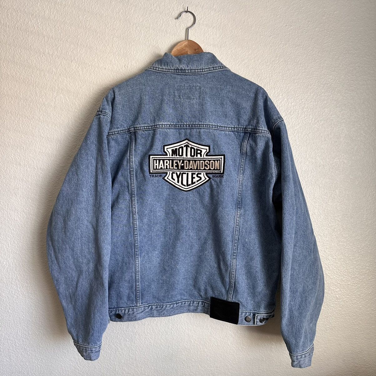 Harley Davidson Vintage Harley Davidson Denim Jacket Motorcycle Size Large L Size US L / EU 52-54 / 3 - 6 Thumbnail