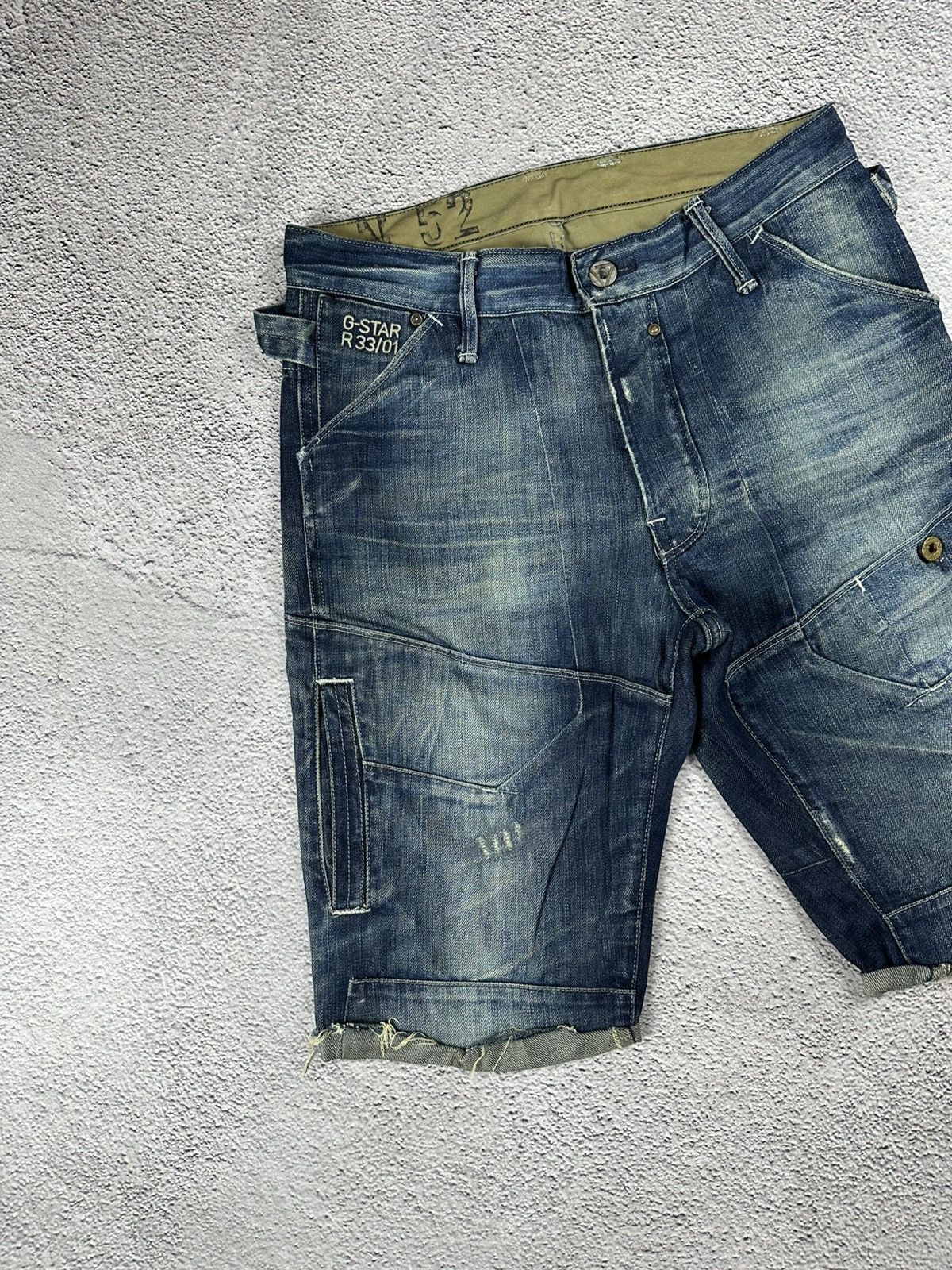 G-Star Vintage G-Star RAW Jean Short Faded Y2K Distressed Baggy Size US 30 / EU 46 - 6 Thumbnail