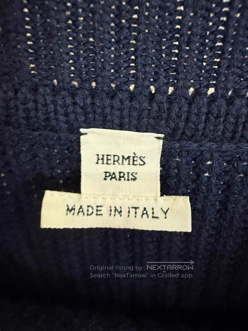 Hermes Hermes size TU Cashmere Cloak Knitwear in Dark Blue Size M / US 6-8 / IT 42-44 - 4 Thumbnail