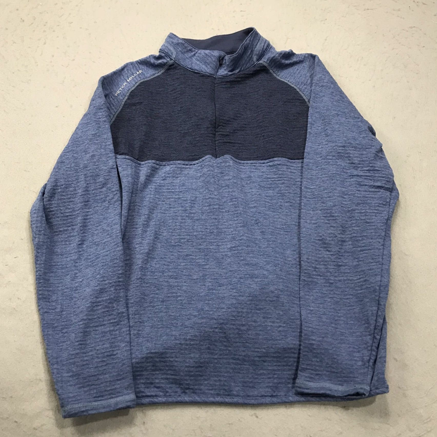 Peter Millar Peter Millar Jacket Mens Medium Blue Maven Performance Quarter 1/4 Zip Golf Logo Shirt (Pullover) Size US M / EU 48-50 / 2 - 2 Thumbnail