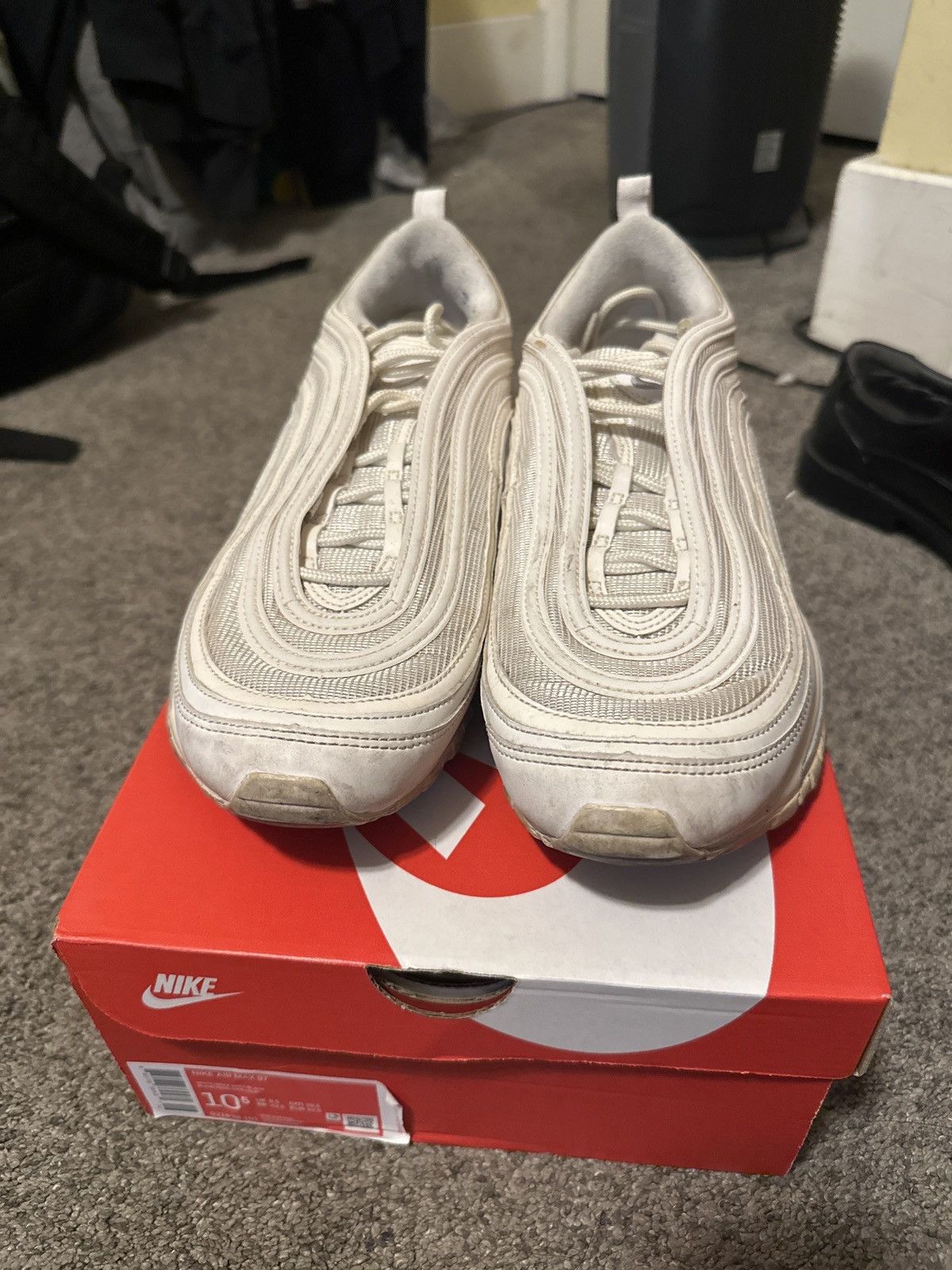 Nike Air Max 97 Triple White Size US 10.5 / EU 43-44 - 4 Thumbnail