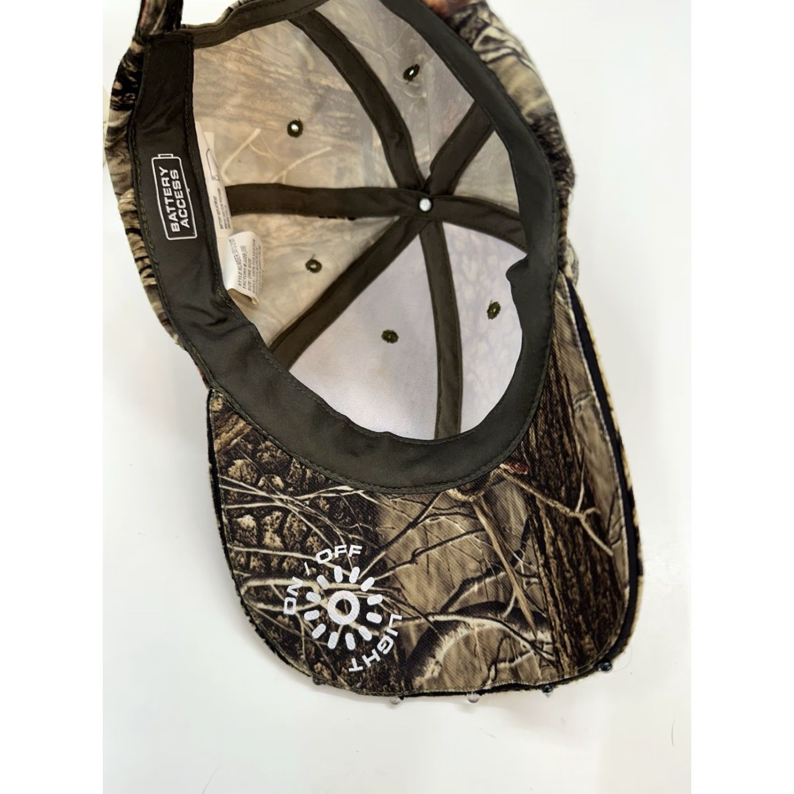 Vintage HuntWorth Hat Camo Light Battery Powered Hunting Baseball Adjustable Cap Size ONE SIZE - 2 Thumbnail