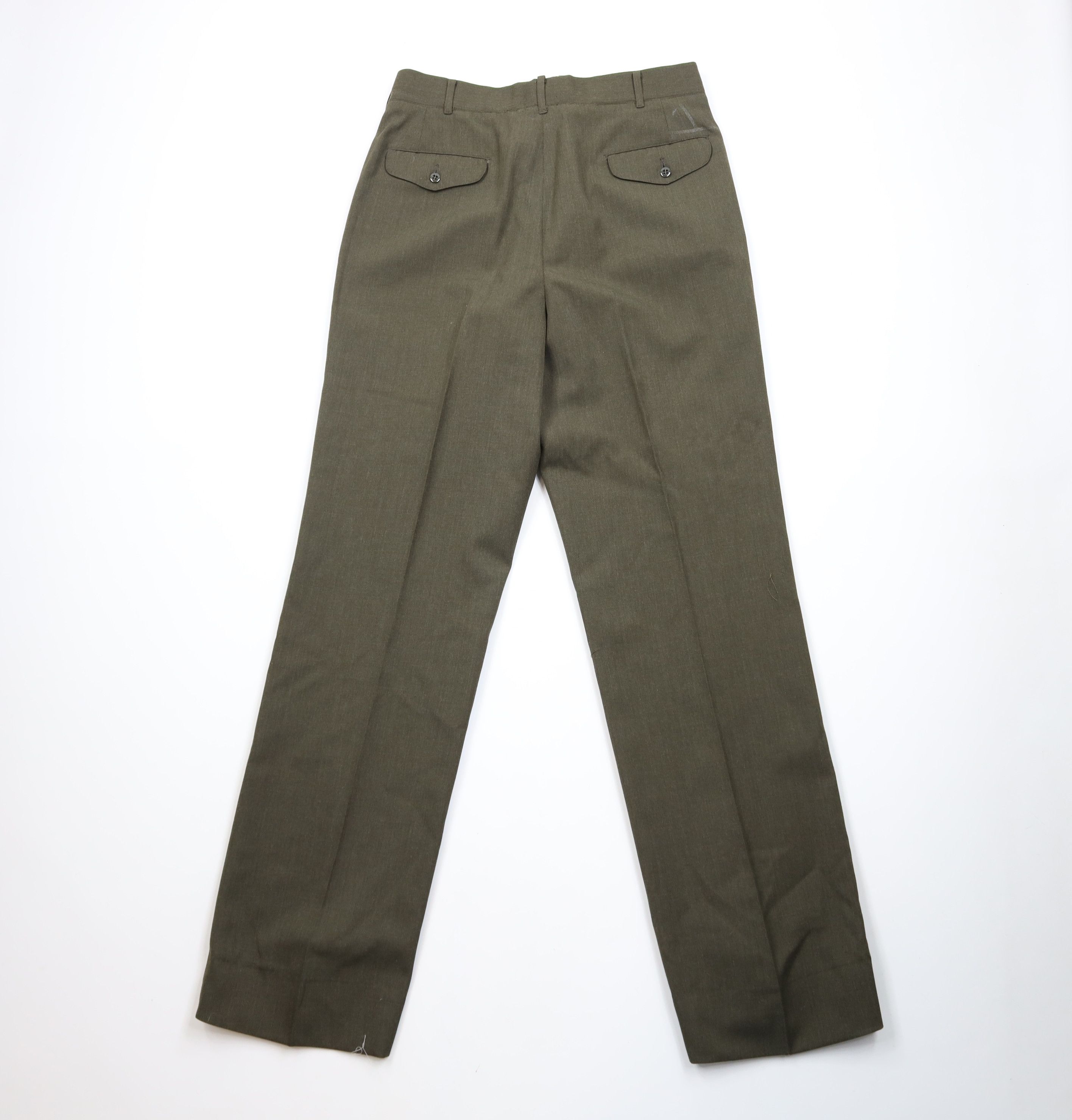 Vintage Vintage 90s Military Wool Blend Wide Leg Trousers Pants USA Size US 34 / EU 50 - 9 Thumbnail