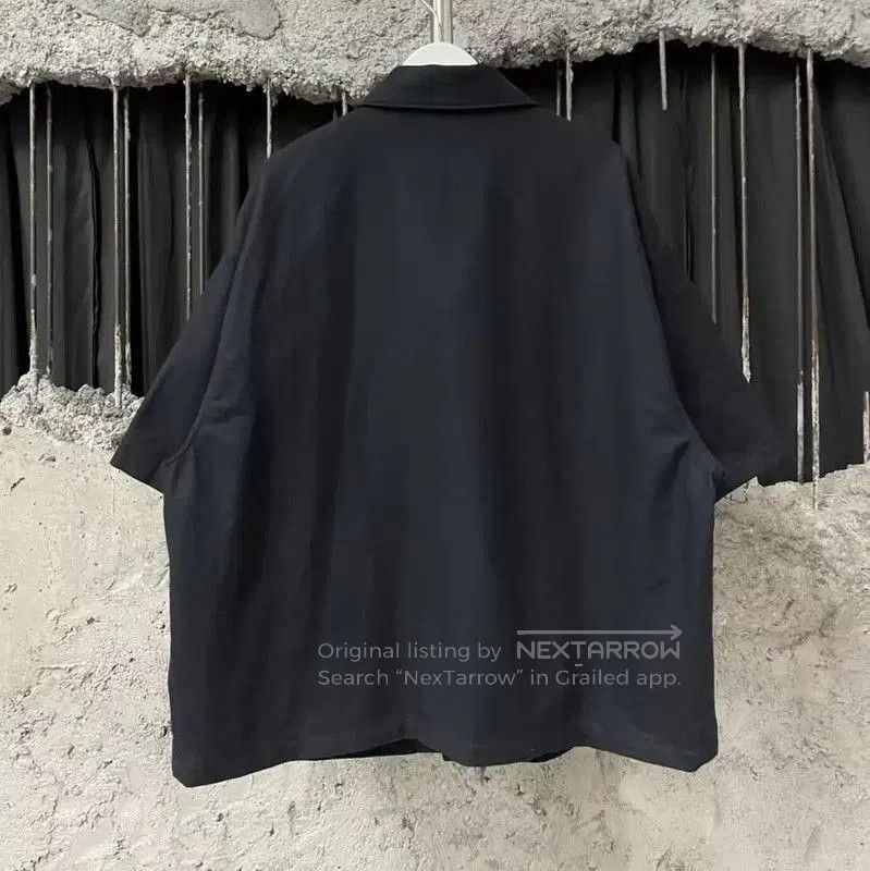 Prada Prada Black Wool Short Sleeve Shirt. Size US M / EU 48-50 / 2 - 2 Thumbnail