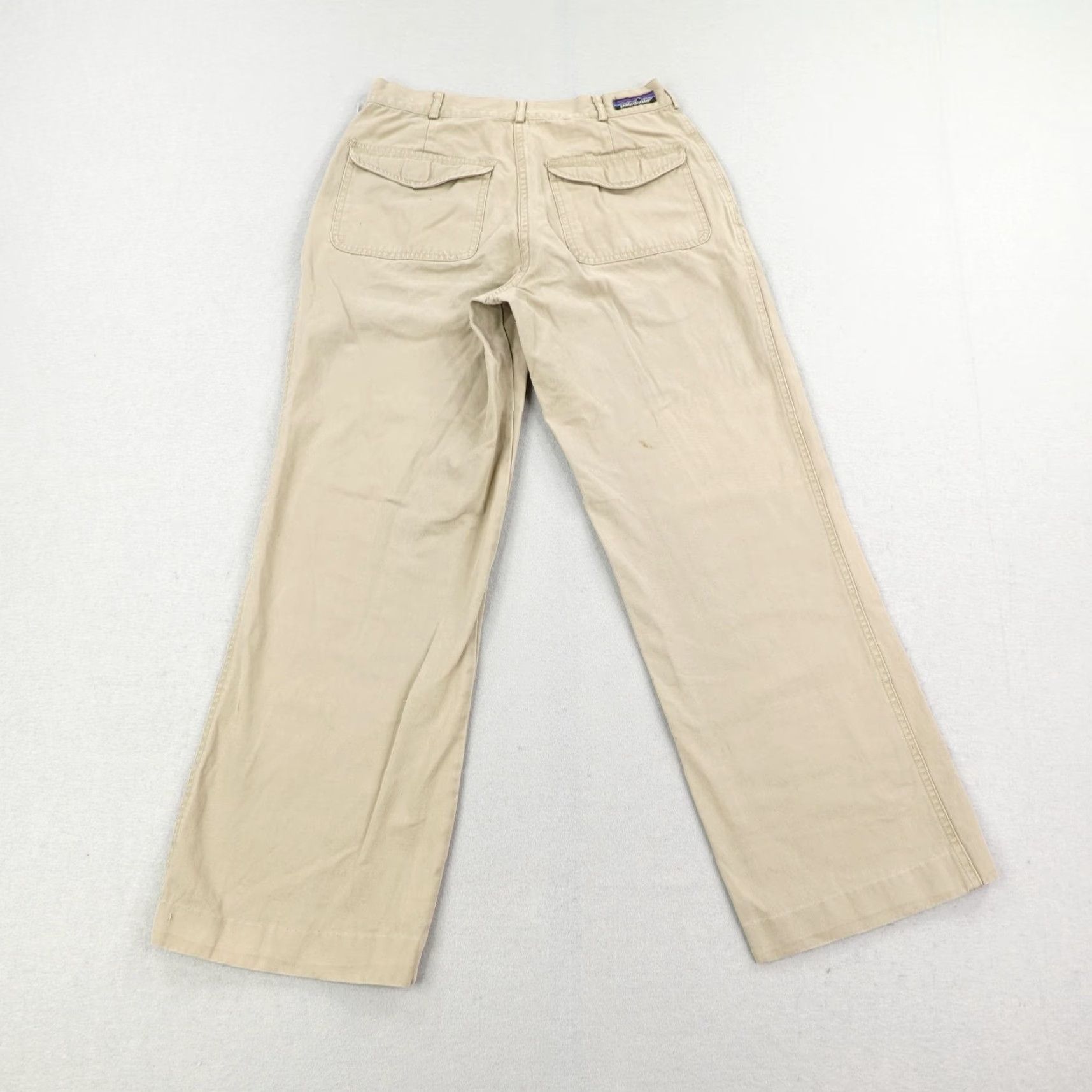 Patagonia Vintage Patagonia Pants Mens 31 Khaki Beige Straight Chino Organic Canvas 90s Size US 31 - 4 Thumbnail