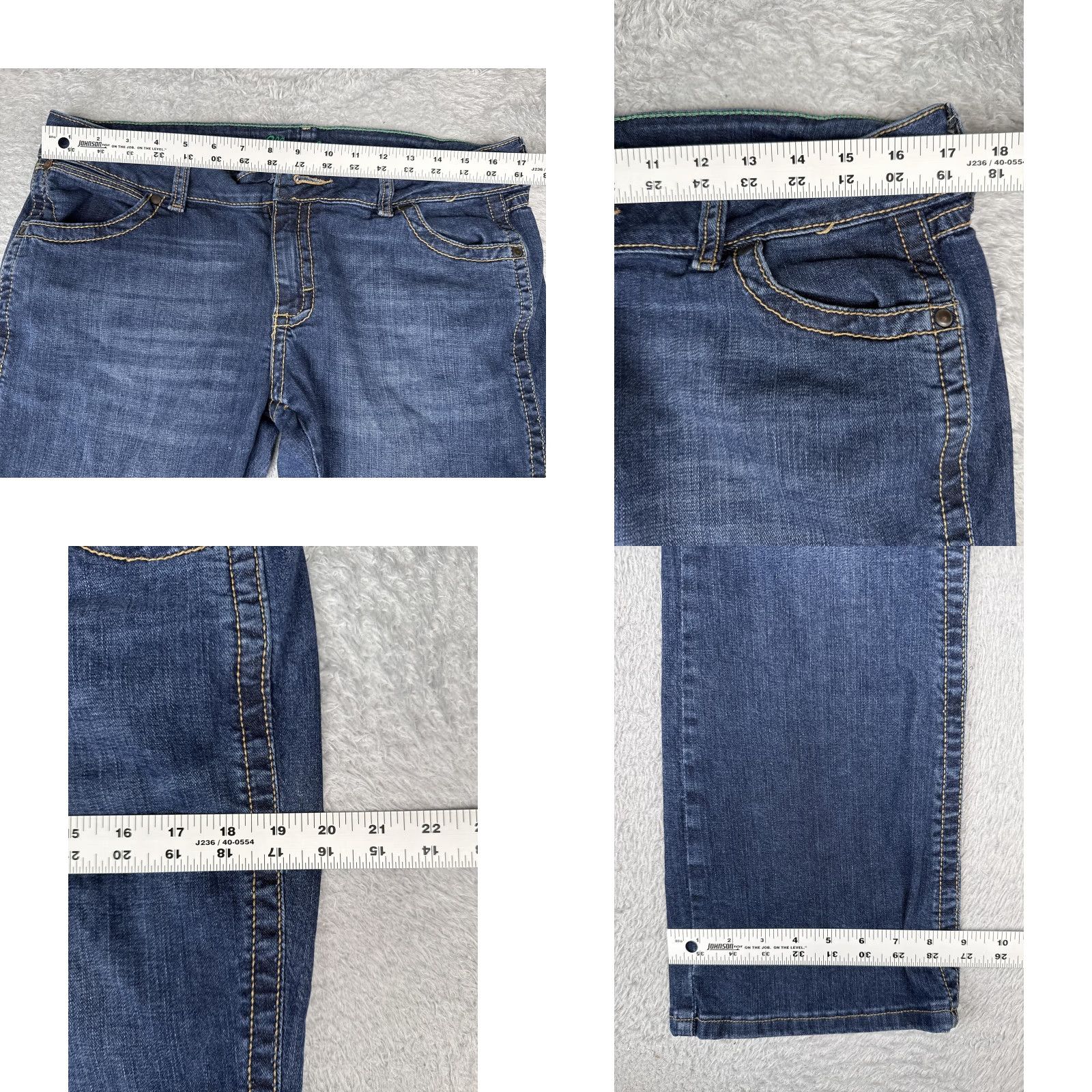 Wrangler Wrangler Jeans Juniors Bootcut Blue Med Wash Mid Rise Stretch Denim 34x30 Women's Size 13/14 Size 34" / US 12 / IT 48 - 9 Thumbnail