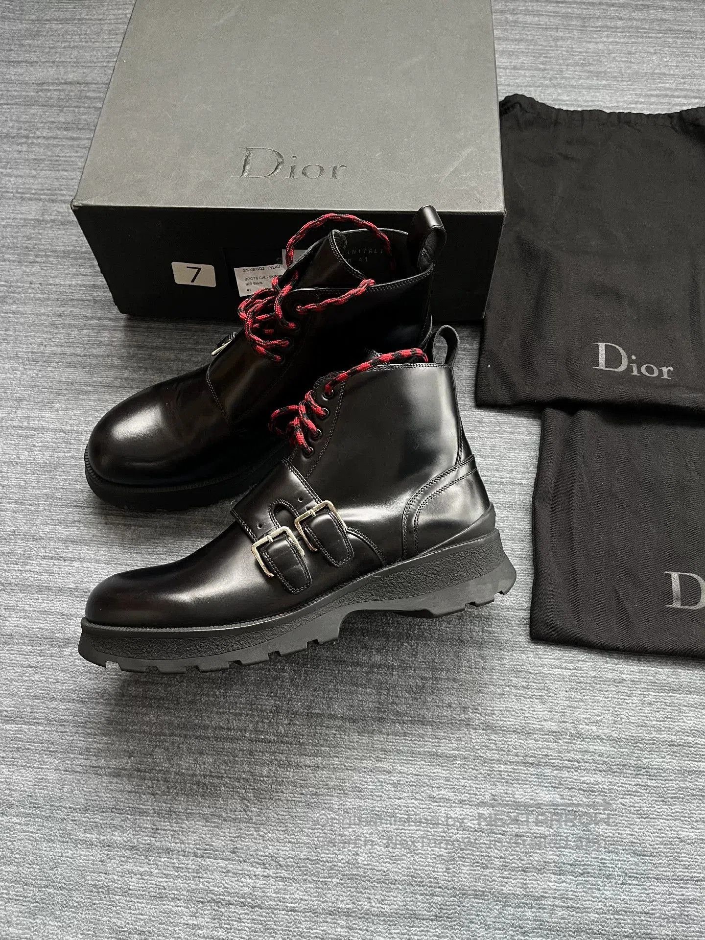 Dior Dior Homme Red String Leather Boots. Size US 8 / EU 41 - 2 Thumbnail