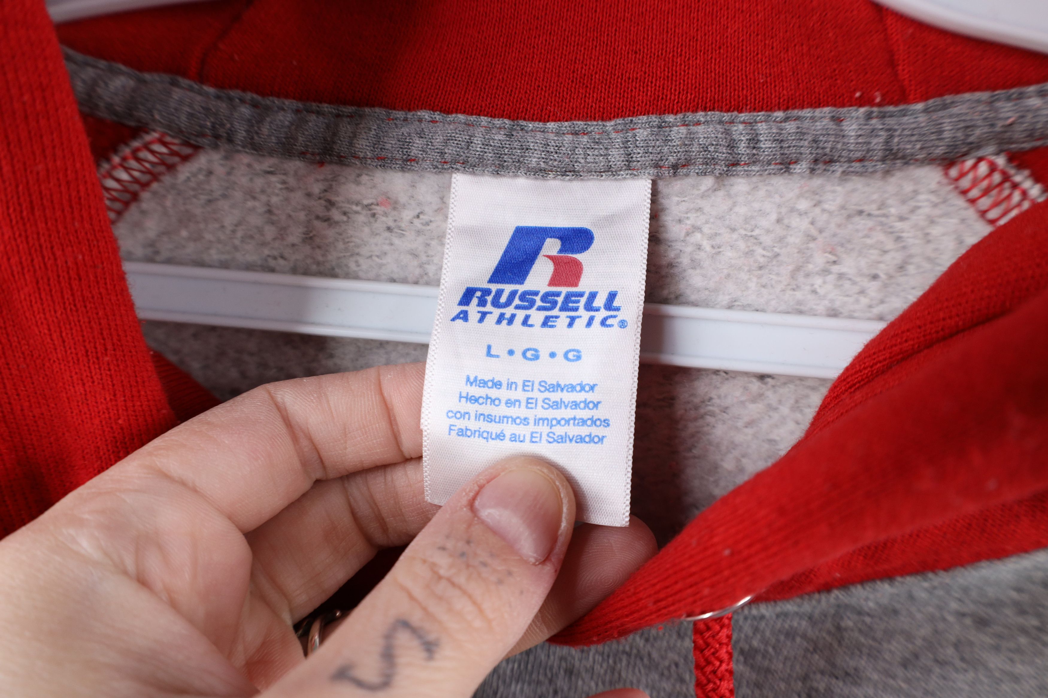 Russell Athletic × Vintage Vintage Y2K Russell Athletic Baseball Lansing Lugnuts Hoodie Size US L / EU 52-54 / 3 - 9 Thumbnail