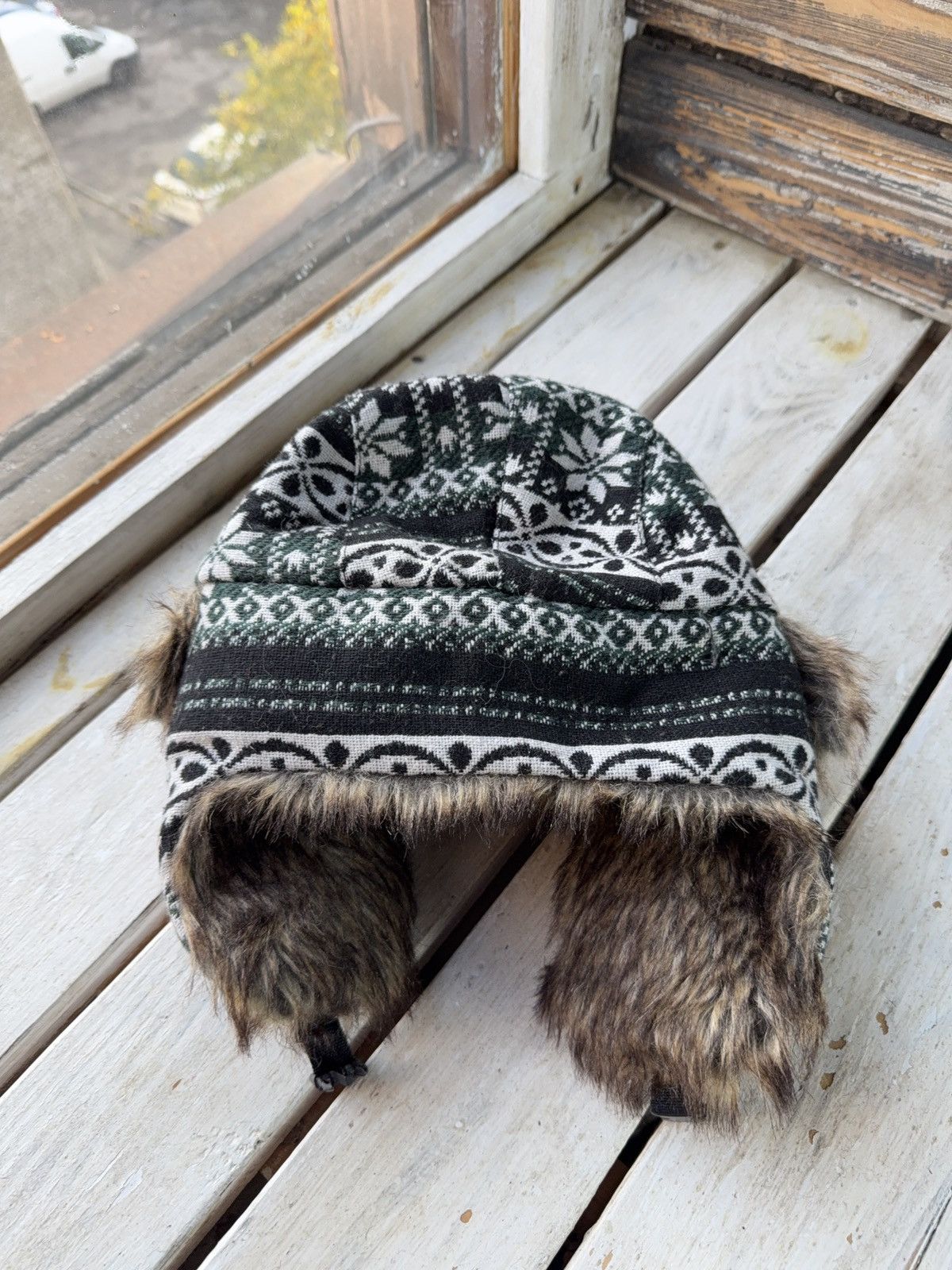 Japanese Brand Faux Fur Mohair Fuzzy Ushanka Trapper Hat Y2K Opium Rare OS Size ONE SIZE - 8 Thumbnail