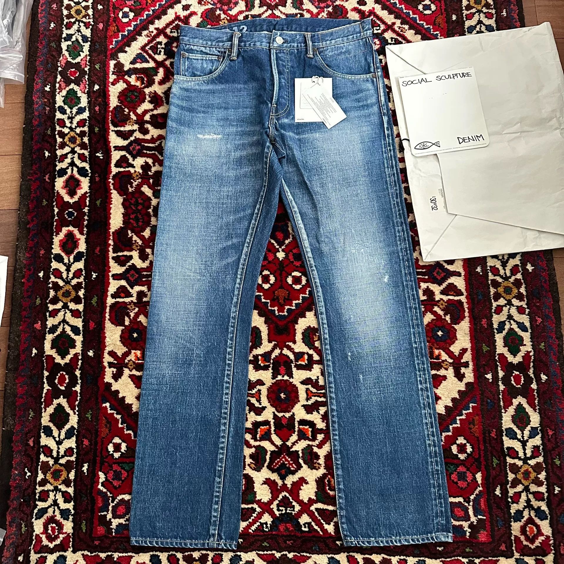 Visvim visvim wide-leg blue denim pants W32L30 Size US 32 / EU 48 - 1 Thumbnail
