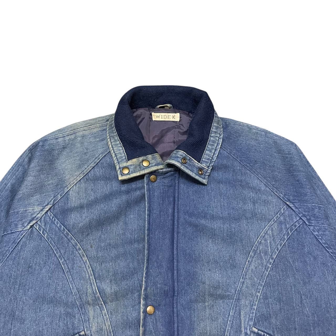 Japanese Brand Vintage Issey Miyake Inspired Wide K Denim Bomber Jacket Size US M / EU 48-50 / 2 - 2 Thumbnail