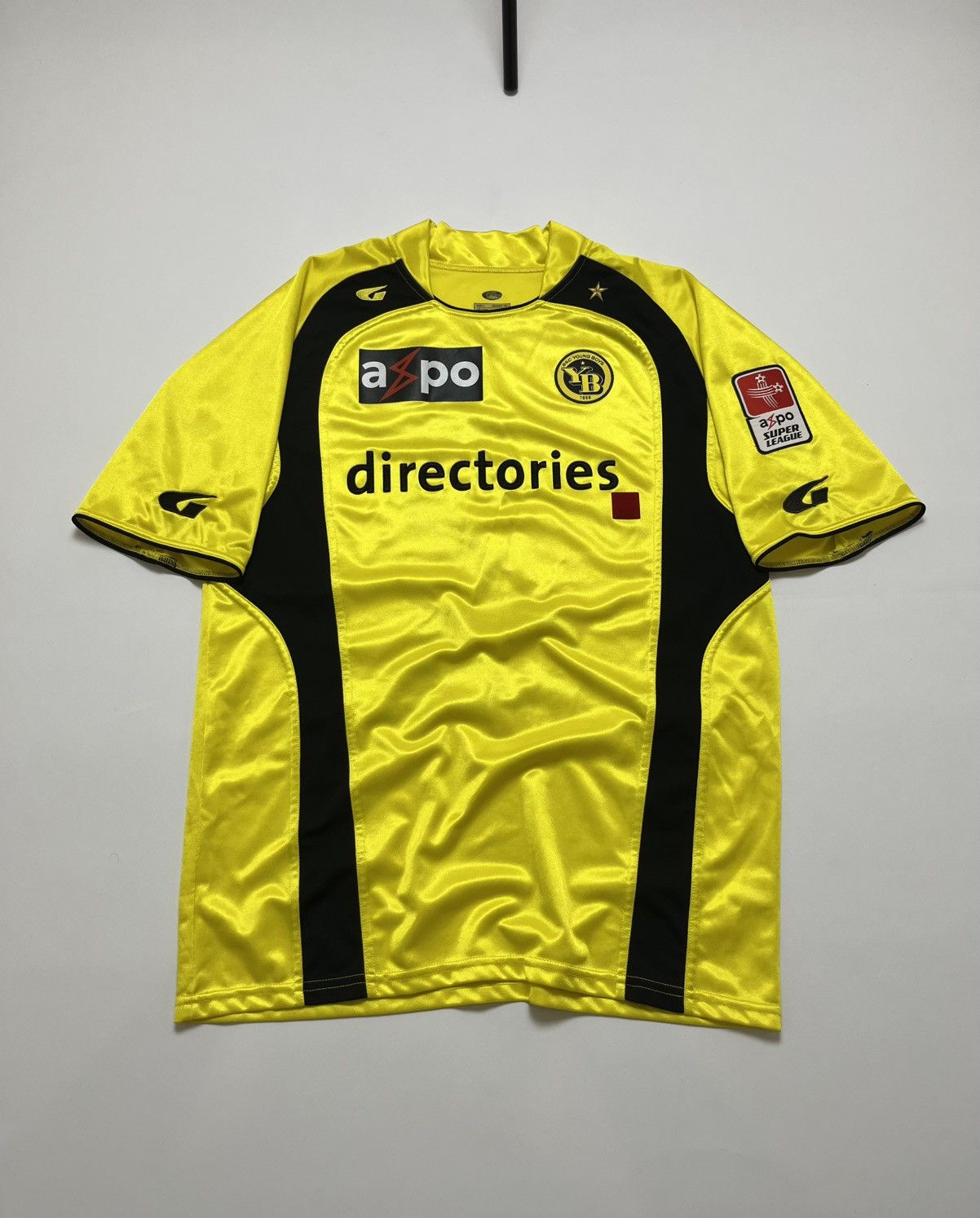 Vintage BSC Young Boys Gems Home Football Jersey Hodel #2 Size US L / EU 52-54 / 3 - 1 Thumbnail