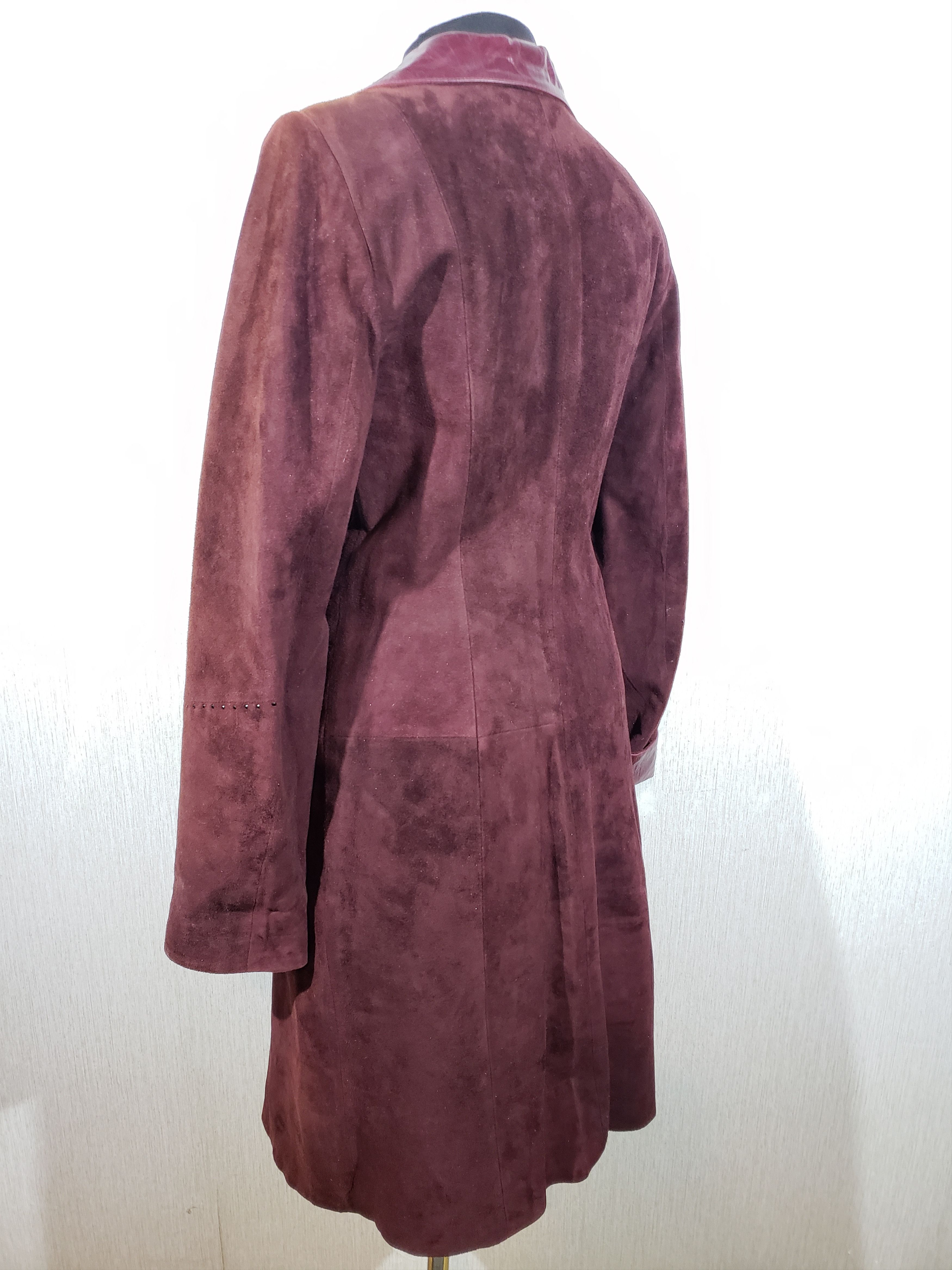 Other Cute women's long burgundy leather jacket. Size M / US 6-8 / IT 42-44 - 6 Thumbnail